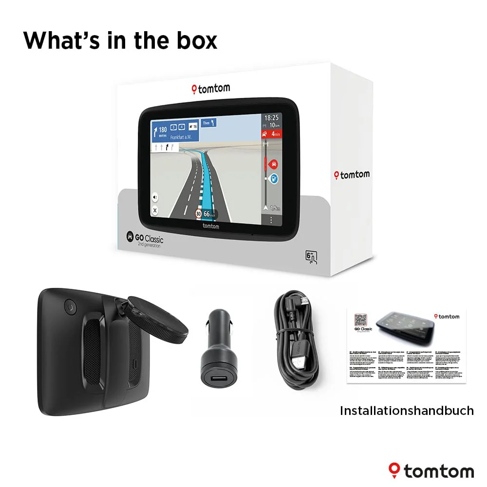 TomTom Pkw-Navi GO Classic 2nd (6 Zoll, Stauvermeidung Dank TomTom Traffic, Karten-Updates Europa inklusive, Updates über WiFi, dynamischer Fahrspurassistent, integrierte, umkehrbare Halterung) - Image 2