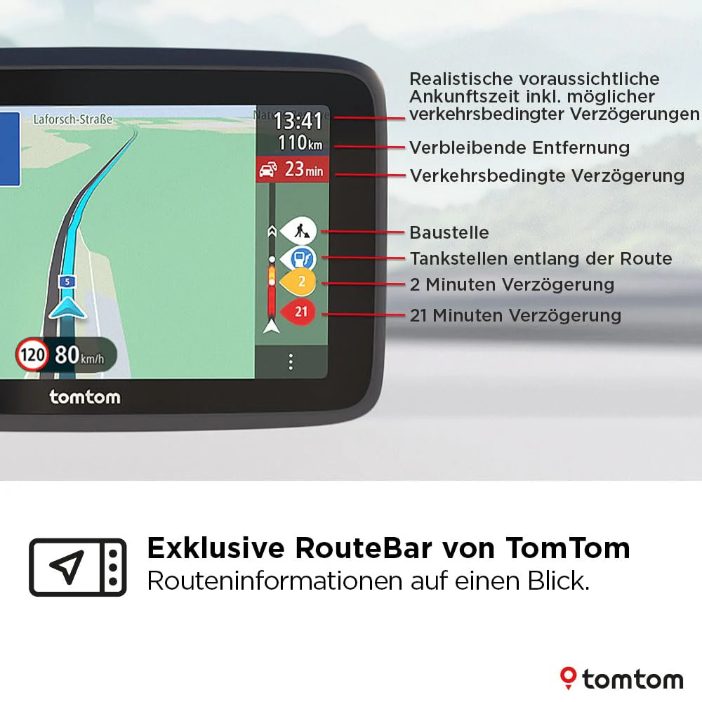 TomTom Pkw-Navi GO Classic 2nd (6 Zoll, Stauvermeidung Dank TomTom Traffic, Karten-Updates Europa inklusive, Updates über WiFi, dynamischer Fahrspurassistent, integrierte, umkehrbare Halterung) - Image 6