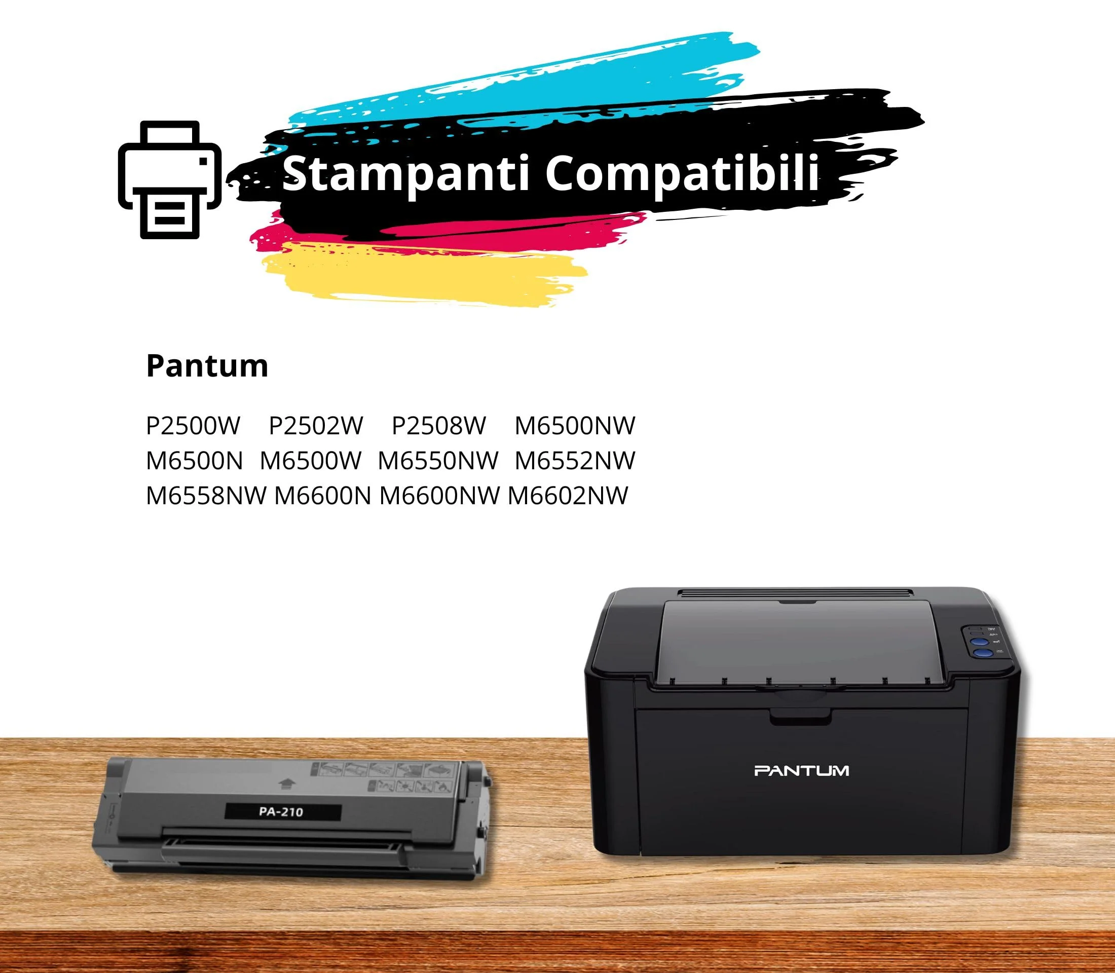 Tonerkartusche kompatibel mit Pantum PA-210 PA210 PA 210 1600 Seiten Druckerpatronen P2500W P2502W P2508W M6500NW M6500N M6500W M6550NW M6552NW M6558NW M6600N M6600N 00NW MB. 6602NW - Image 3