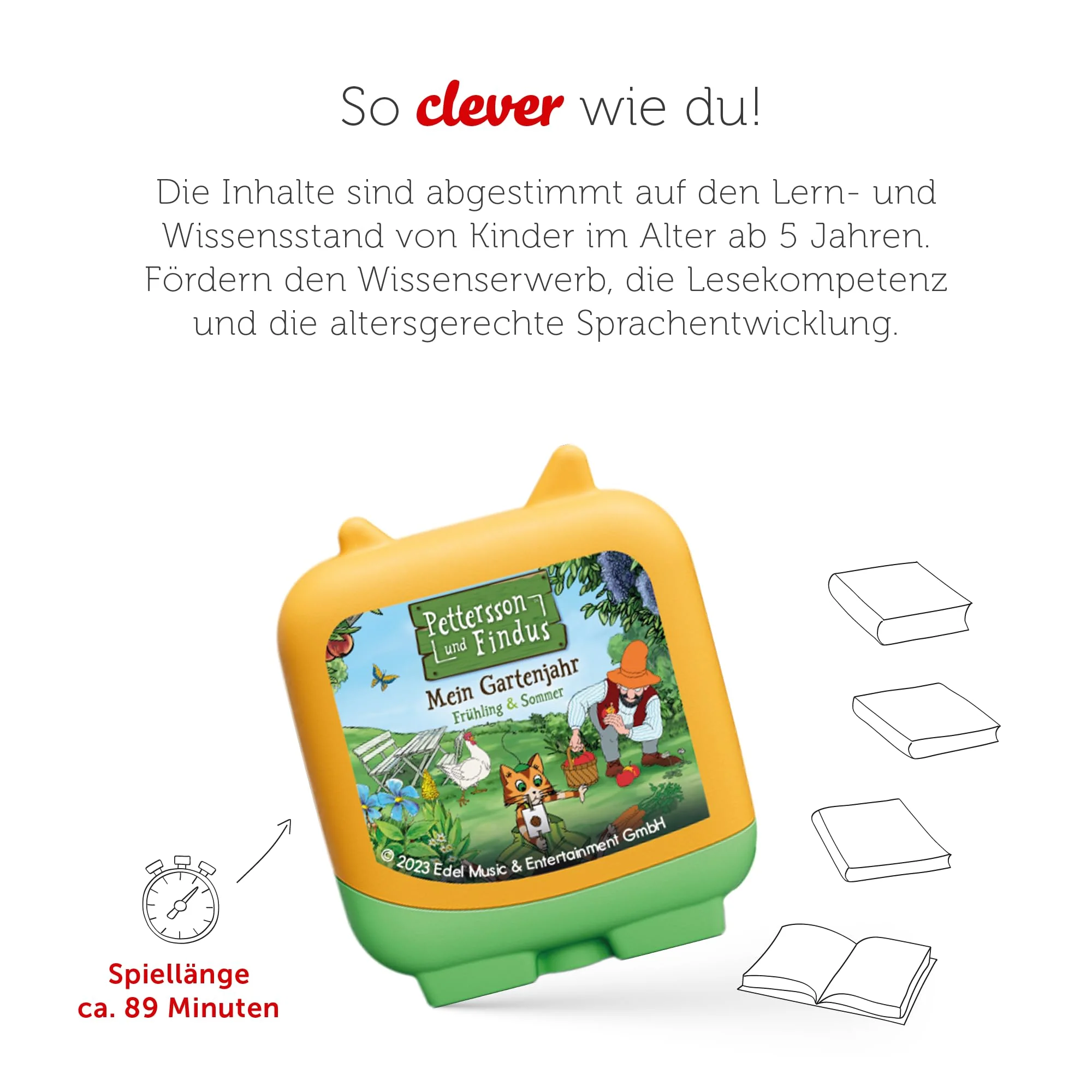 tonies Clever Toniebox, Pettersson und Findus – Findus erklärt die Welt – Mein Gartenjahr – Frühling & Sommer, Wissens-Hörspiel für Kinder ab 5 Jahren, Spielzeit ca. 90 Minuten - Image 6