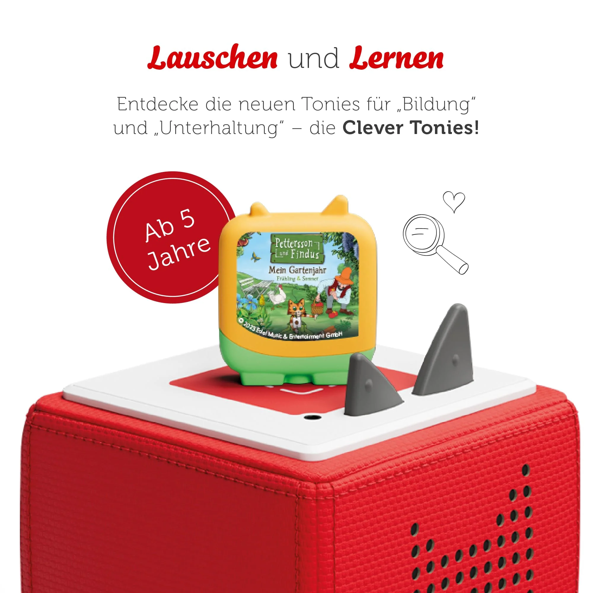 tonies Clever Toniebox, Pettersson und Findus – Findus erklärt die Welt – Mein Gartenjahr – Frühling & Sommer, Wissens-Hörspiel für Kinder ab 5 Jahren, Spielzeit ca. 90 Minuten - Image 7