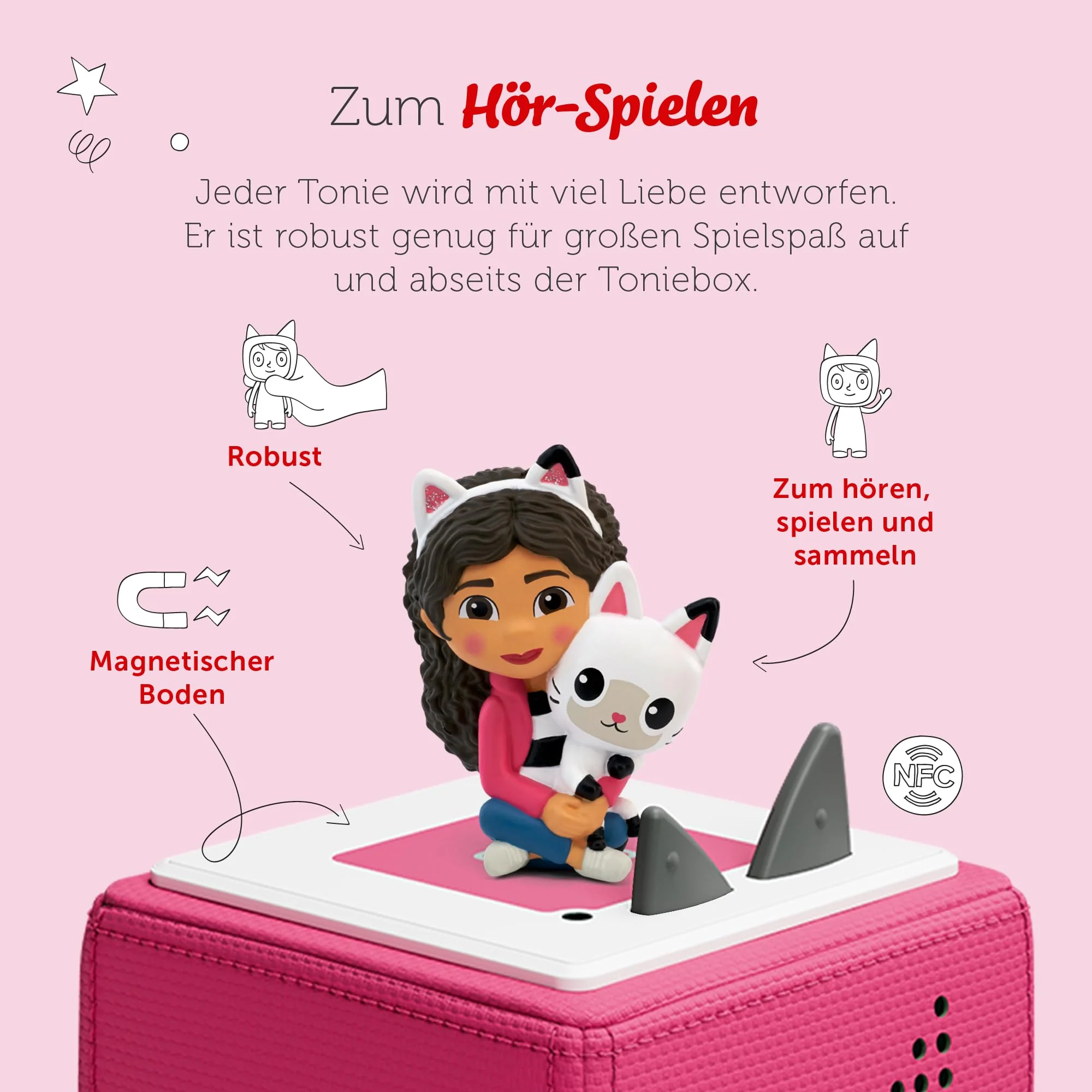 tonies Hörfigur für Toniebox, Gabby's Dollhouse – Das Raumschiff / Gabby hat einen Schluckauf, Hörspiel für Kinder ab 4 Jahren, Spielzeit ca. 43 Minuten - Image 7