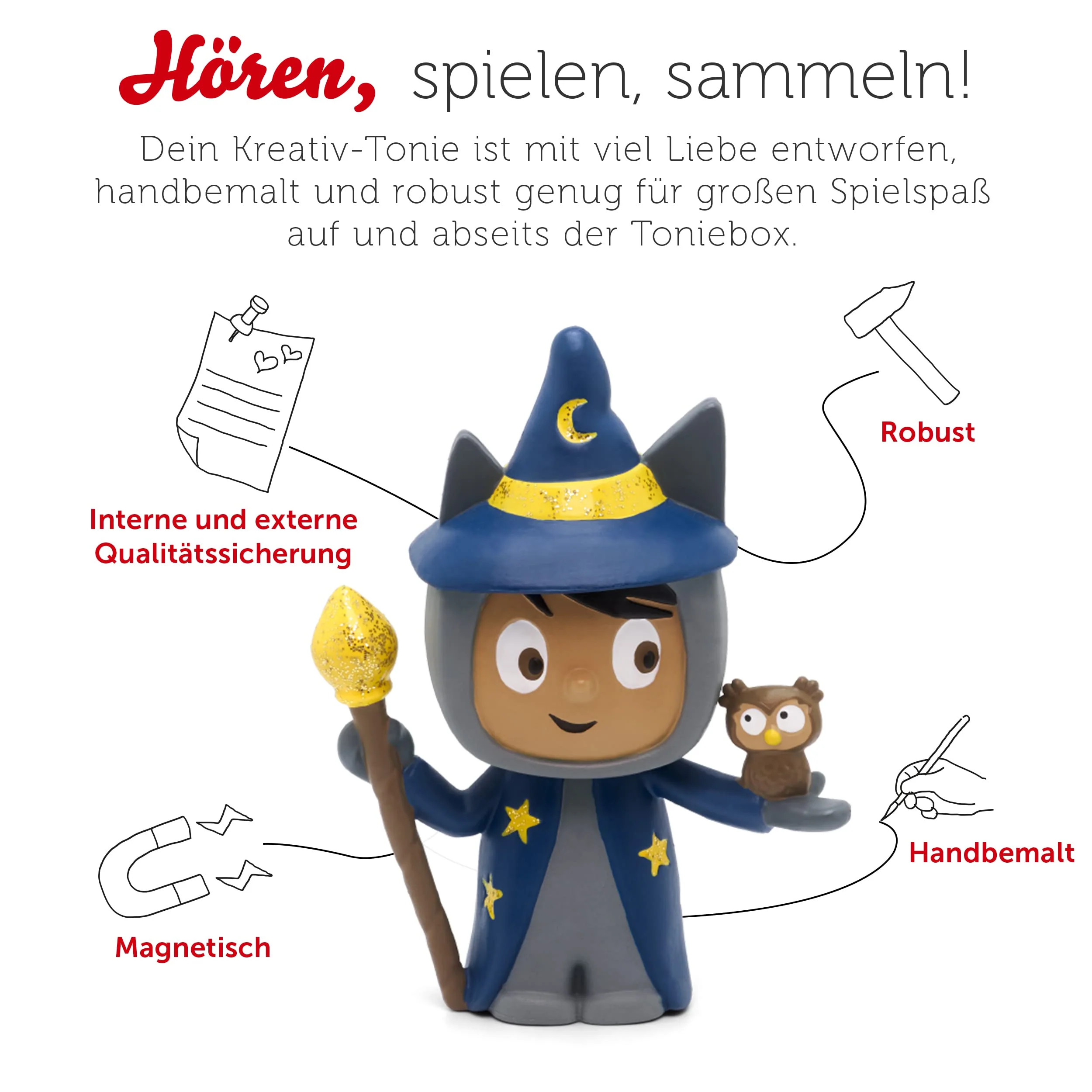 tonies Hörfigur für Toniebox, Kreativ Zauberer, zum Selbstbespielen, 90 Minuten Speicher für eigene Aufnahmen, Musik oder Gute-Nacht-Geschichten, geeignet für Kinder ab 3 Jahren - Image 4
