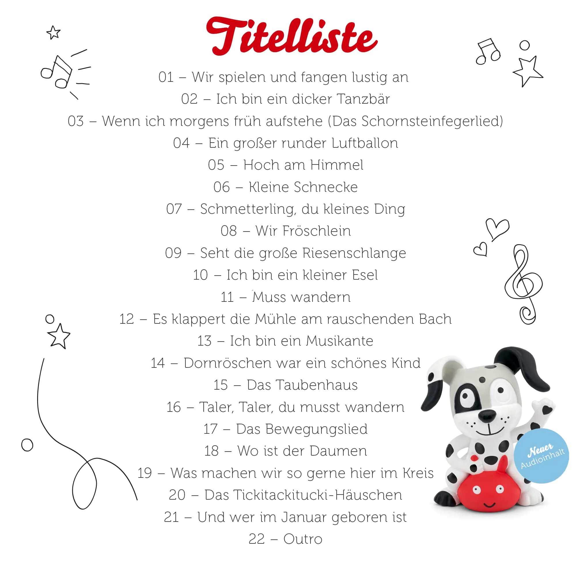 tonies Hörfigur für Toniebox, Lieblings-Kinderlieder – Spiel- und Bewegungslieder 2, Kinderlieder für Kinder ab 3 Jahren, Spielzeit ca. 49 Minuten - Image 6