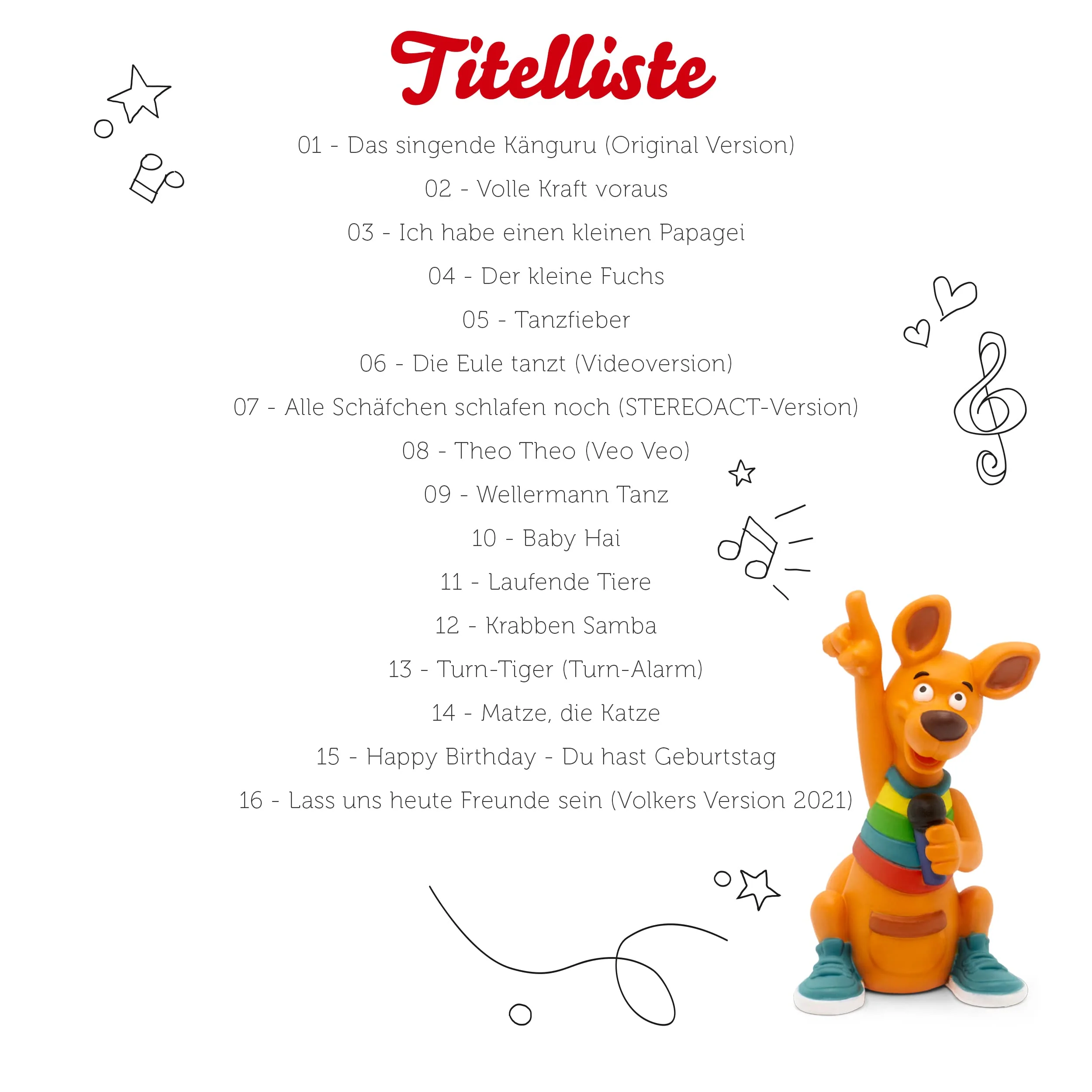 tonies Hörfiguren für Toniebox, Volker Rosin – Das singende Känguru, Kinderlieder für Kinder ab 3 Jahren, Spielzeit ca. 50 Minuten - Image 6