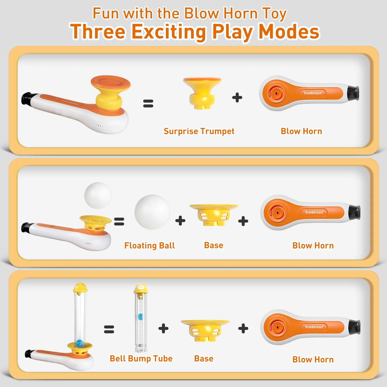 TOP BRIGHT 3 in 1 Kugel Blasen Motorik Spielzeugfür Kinder, Montessori Kugel Blasen Spielzeug mit Musik, Motorikspielzeug für 3 4 5 Jahre Jungen Mädchen Geschenk - Image 6
