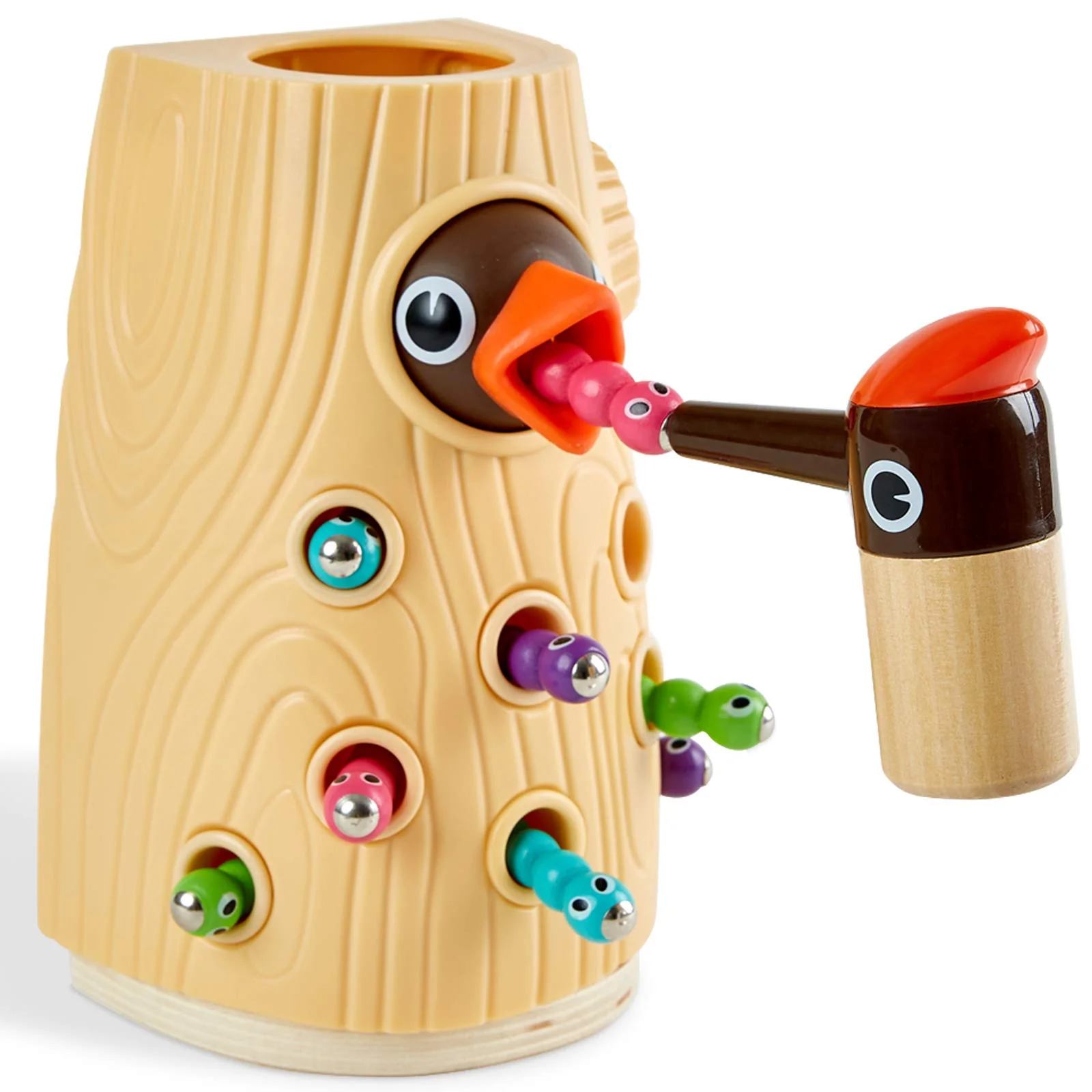 TOP BRIGHT Magnetisches Spielzeug Kinder Spiel ab 2 Jahre, Wurm Fangen Spiel Montessori Lernspielzeug ab 2 3 4 Jahren Jungen und Mädchen Geschenke