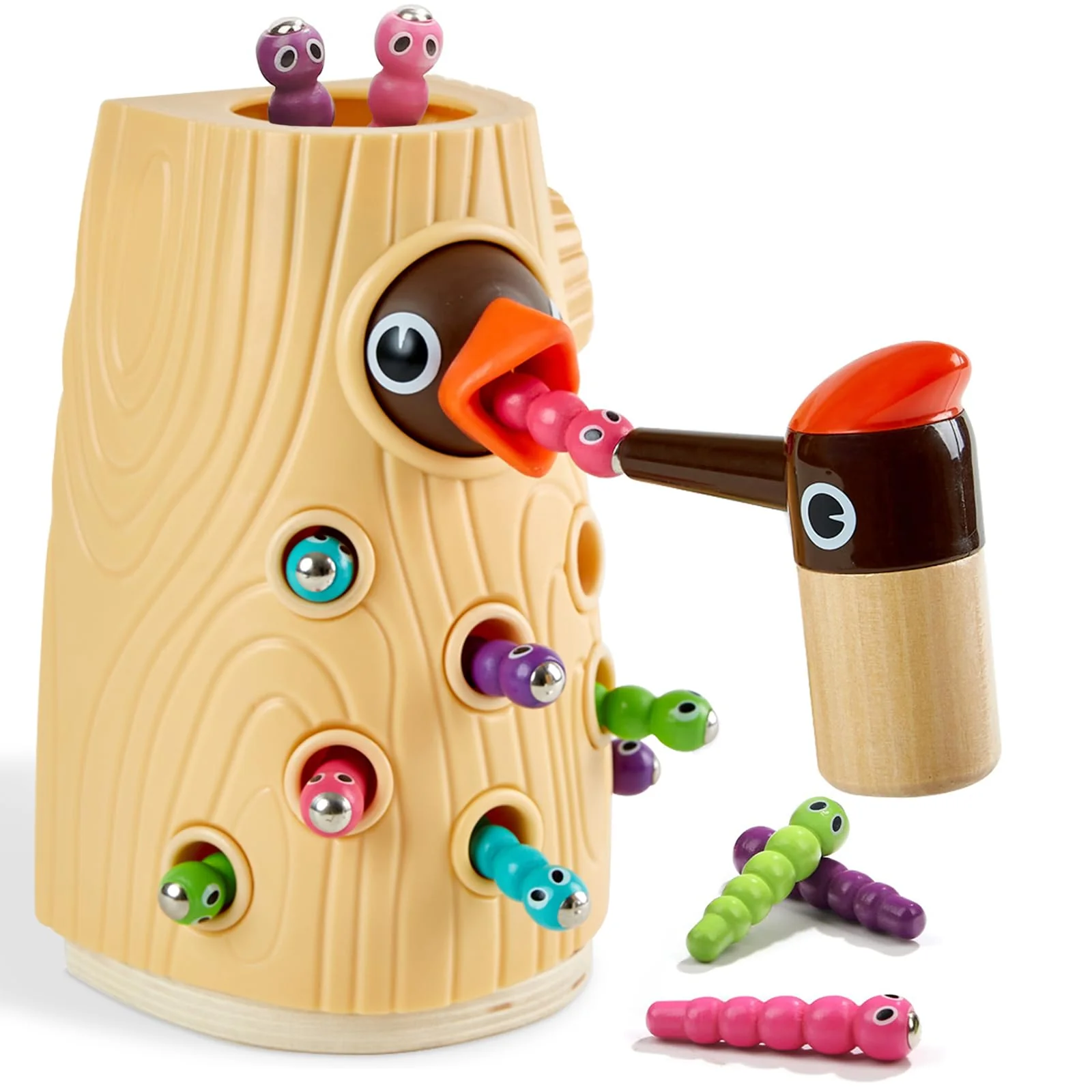 TOP BRIGHT Magnetisches Spielzeug Kinder Spiel ab 2 Jahre, Wurm Fangen Spiel Montessori Lernspielzeug ab 2 3 4 Jahren Jungen und Mädchen Geschenke - Image 2