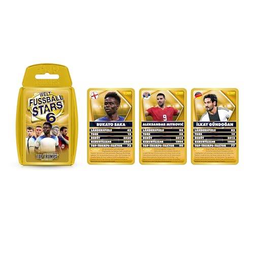 Top Trumps Wetfussballstars 6 Kartenspiel für Kinder - Klassisches WFS Lernkartenspiel für Fans von Fussball- 2+ Spieler ab 6+ Jahre - Deutsch - Image 9