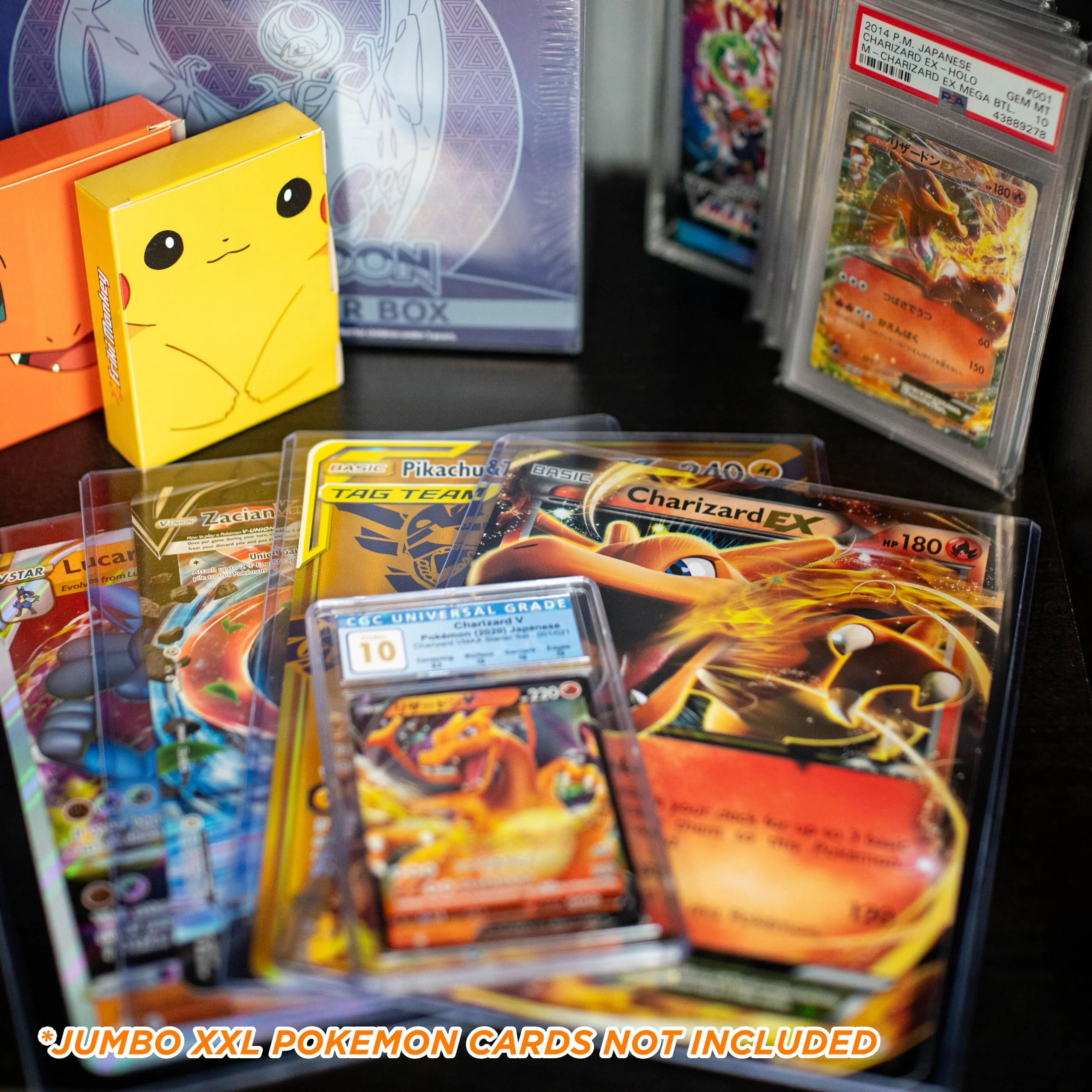 Toploader für XXL-Pokemon-Karten, starre Pokemon-Kartenhüllen für Pokemon-Karten, 15 x 21 cm. Schützen Sie Ihre Jumbo Karten mit Stil! (Toploader XXL Pack 10) - Image 2