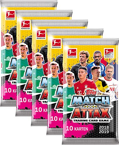 Topps Match Attax Bundesliga 2018/19 - 5 Booster a 10 Karten = 50 Stück
