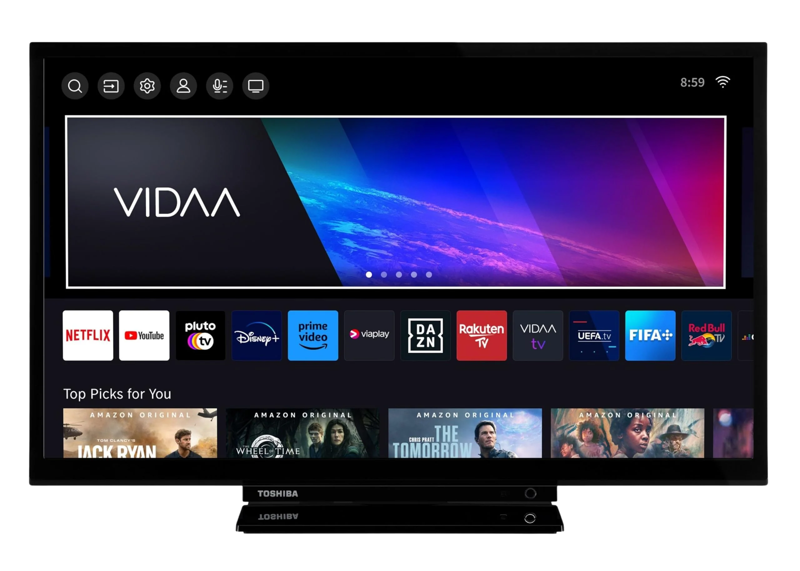 Toshiba Fernseher 24 Zoll Smart TV VIDAA HD Fernseher HDR Smart TV mit Triple-Tuner und Bluetooth, LED TV 24WV3F63DA - Image 12