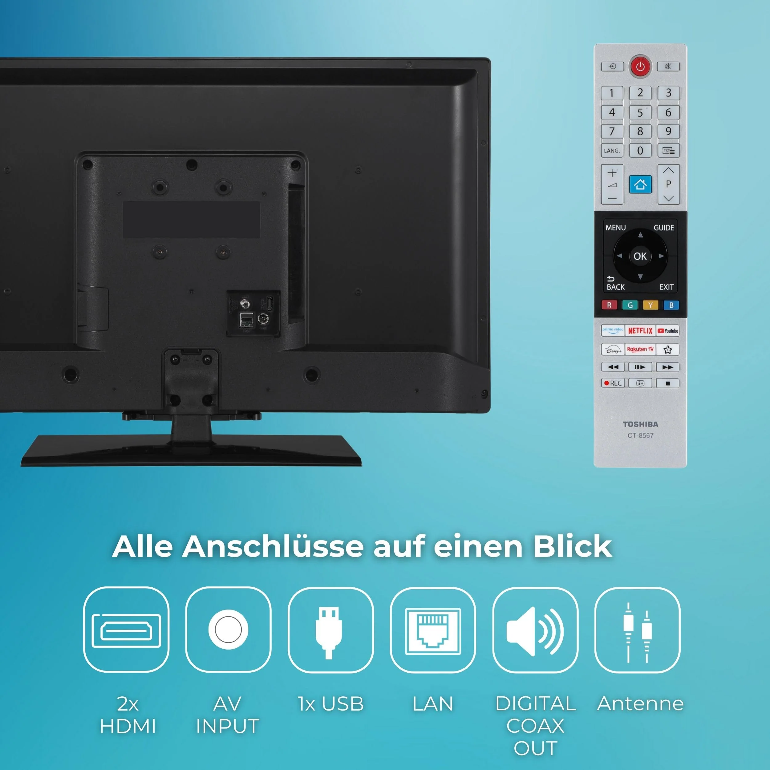 Toshiba Fernseher 32 Zoll Smart TV VIDAA Full HD QLED Fernseher HDR Smart TV mit Triple-Tuner und Bluetooth, QLED TV 32QV3F63DA - Image 10