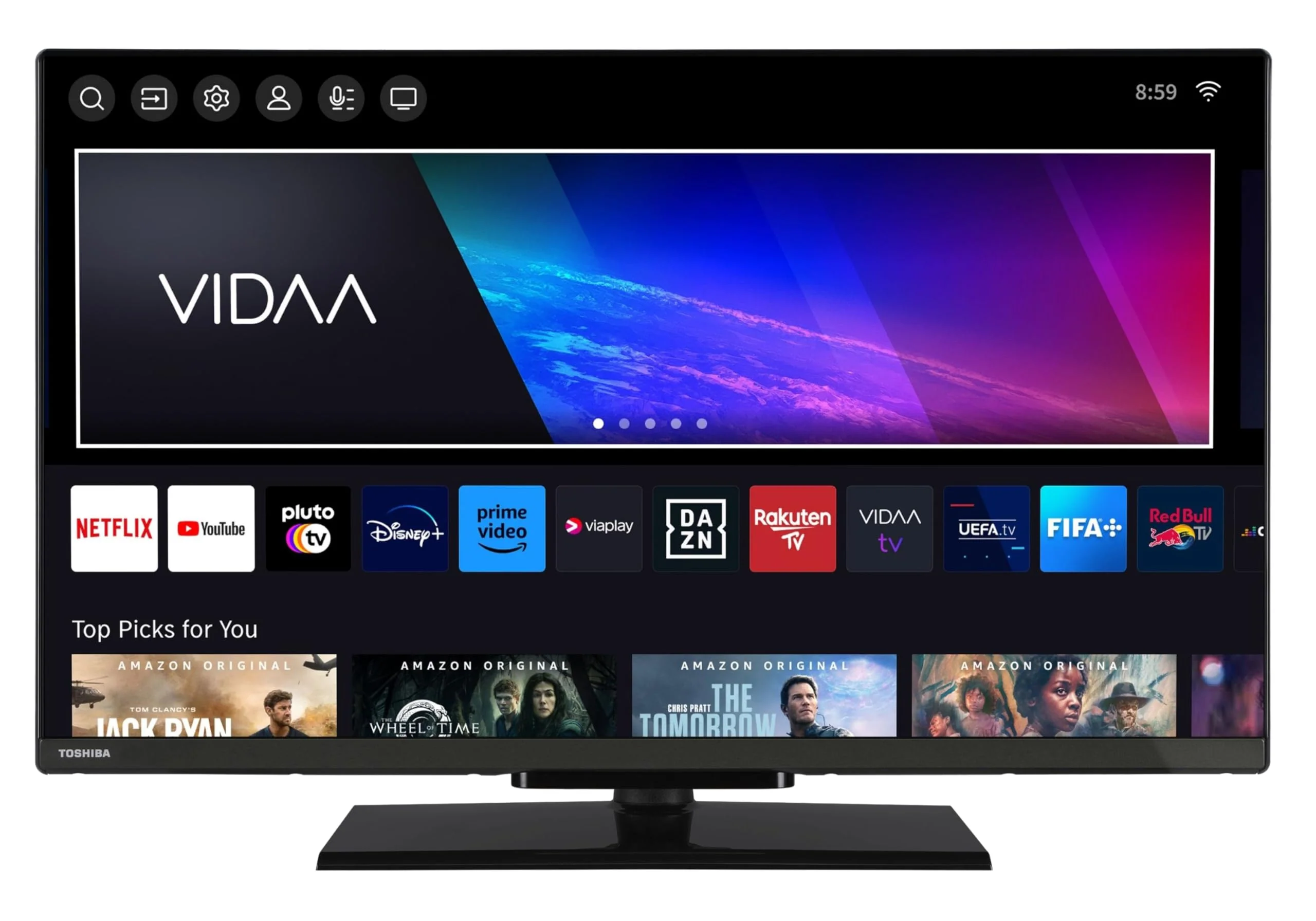 Toshiba Fernseher 32 Zoll Smart TV VIDAA Full HD QLED Fernseher HDR Smart TV mit Triple-Tuner und Bluetooth, QLED TV 32QV3F63DA - Image 12