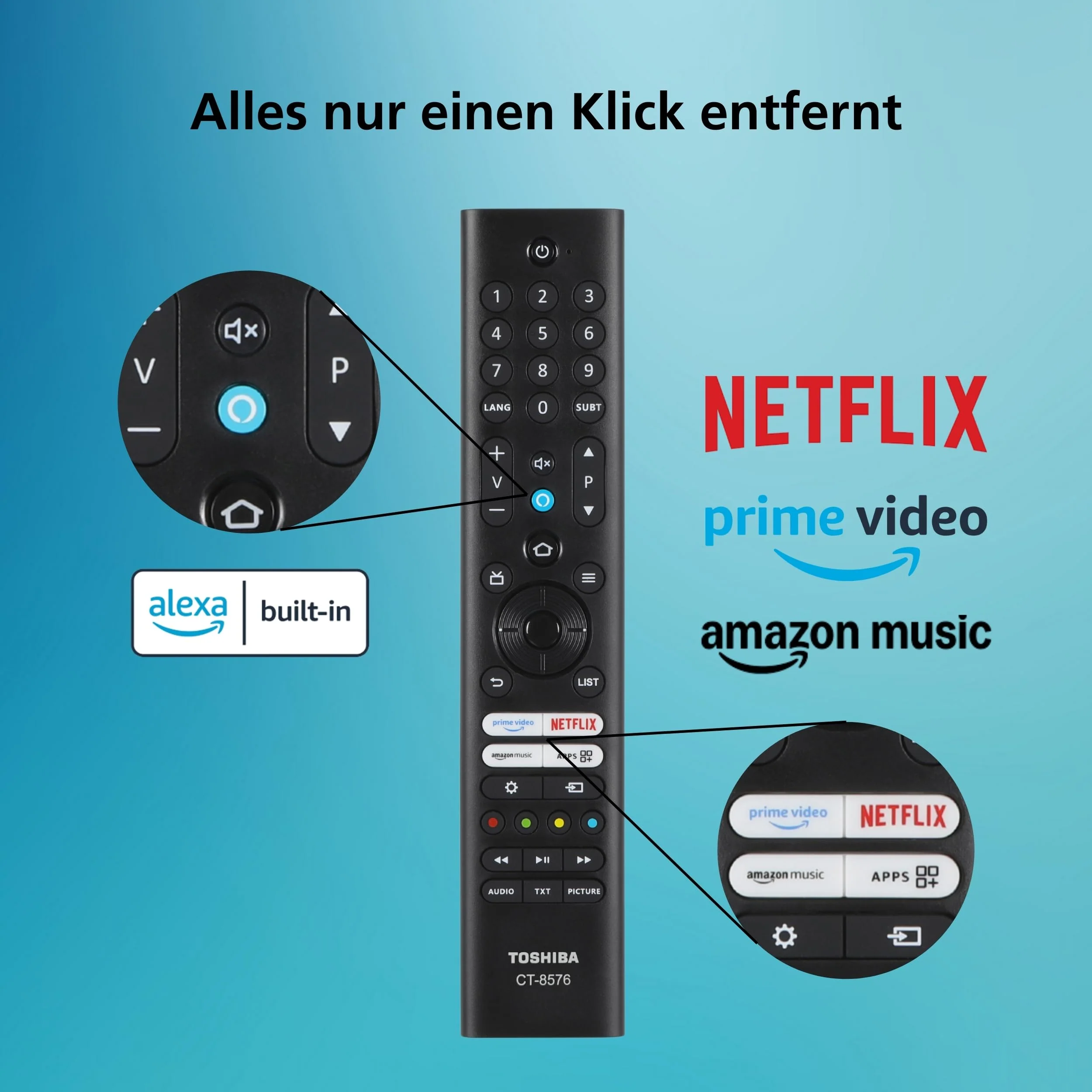 Toshiba Fernseher 55 Zoll Smart TV Fire TV 4K UHD Fernseher Dolby Vision HDR & Dolby Atmos, Sound by Onkyo, Triple-Tuner, LED TV 55UF3F63DAR (2026) - Image 9