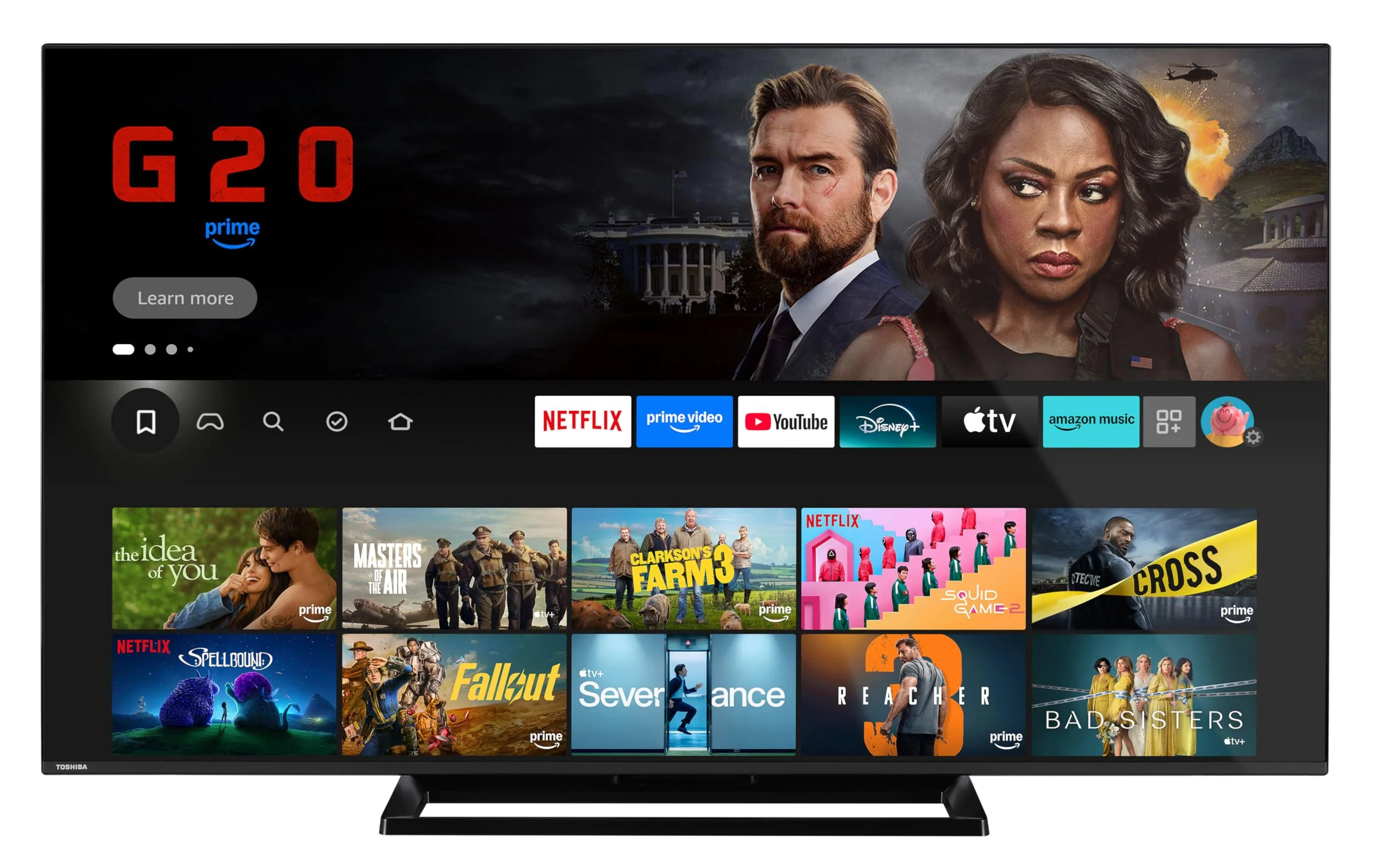 Toshiba Fernseher 65 Zoll Smart TV Fire TV 4K UHD Fernseher Dolby Vision HDR & Dolby Atmos, Sound by Onkyo, Triple-Tuner, LED TV 65UF3F63DAR (2026) - Image 12