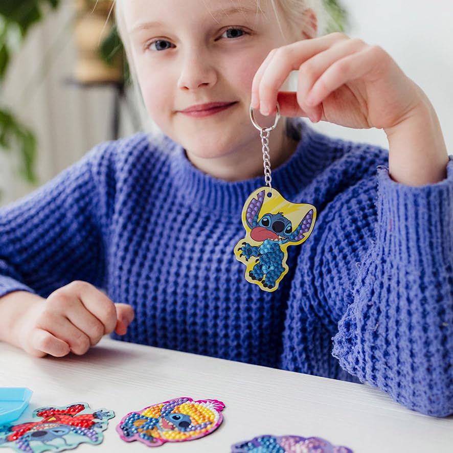 Totum Stitch Diamantbasteln und Magnetspaß: Niedliche Stitch-Designs mit über 800 bunte Diamantsteinchen/Schlüsselanhänger, bunt - Image 6