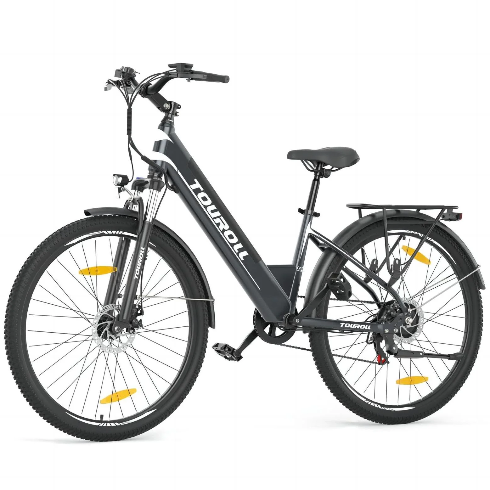 Touroll J1 ST 27,5 Zoll Trekking E-Bike Herren Damen, Elektrofahrrad mit 36V 15.6Ah Batterie für Lange Reichweite bis 100KM, 250W Heckmotor, Doppelscheibenbremse, 7-Gang Getriebe City E Bike - Image 3