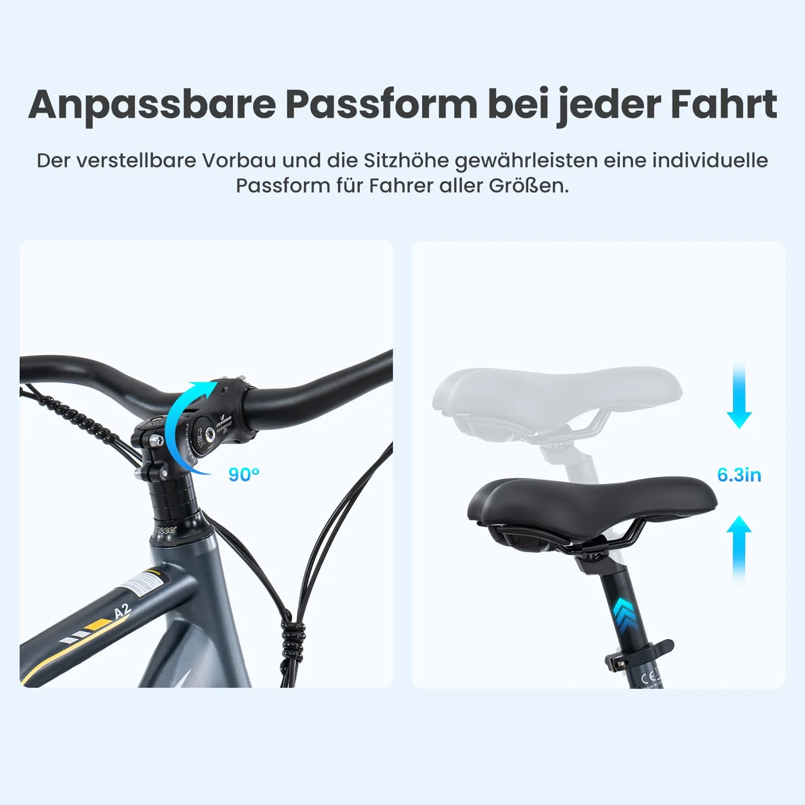 Touroll MA2 27.5'' E-Bike für Erwachsene, Cityräder Elektrofahrrad mit 250W 70N.M Mittelmotor Motor und 36V 468Wh Akku, Reichweite 100km, Hydraulische Scheibenbremse Ebikes für Herren Damen (Braun) - Image 3