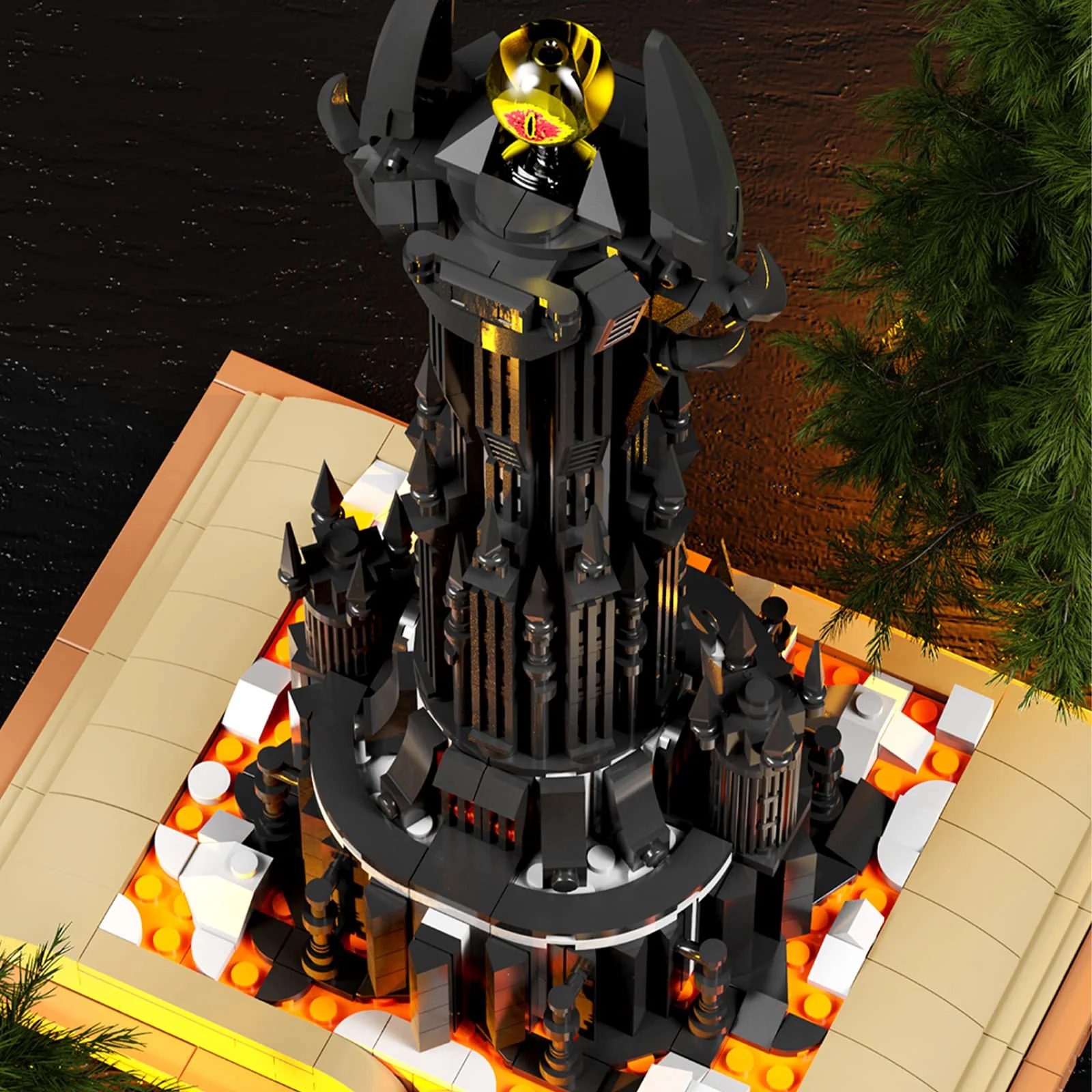 TOY PLAYER Moc Ideas Architecture Klemmbausteine,Kompatibel Mit Lego Lord Film STEM The Magic Rings Dark Tower Bausteinen deko Geschenk für Erwachsene und Jungen ab 6-16+(969 pcs) - Image 5
