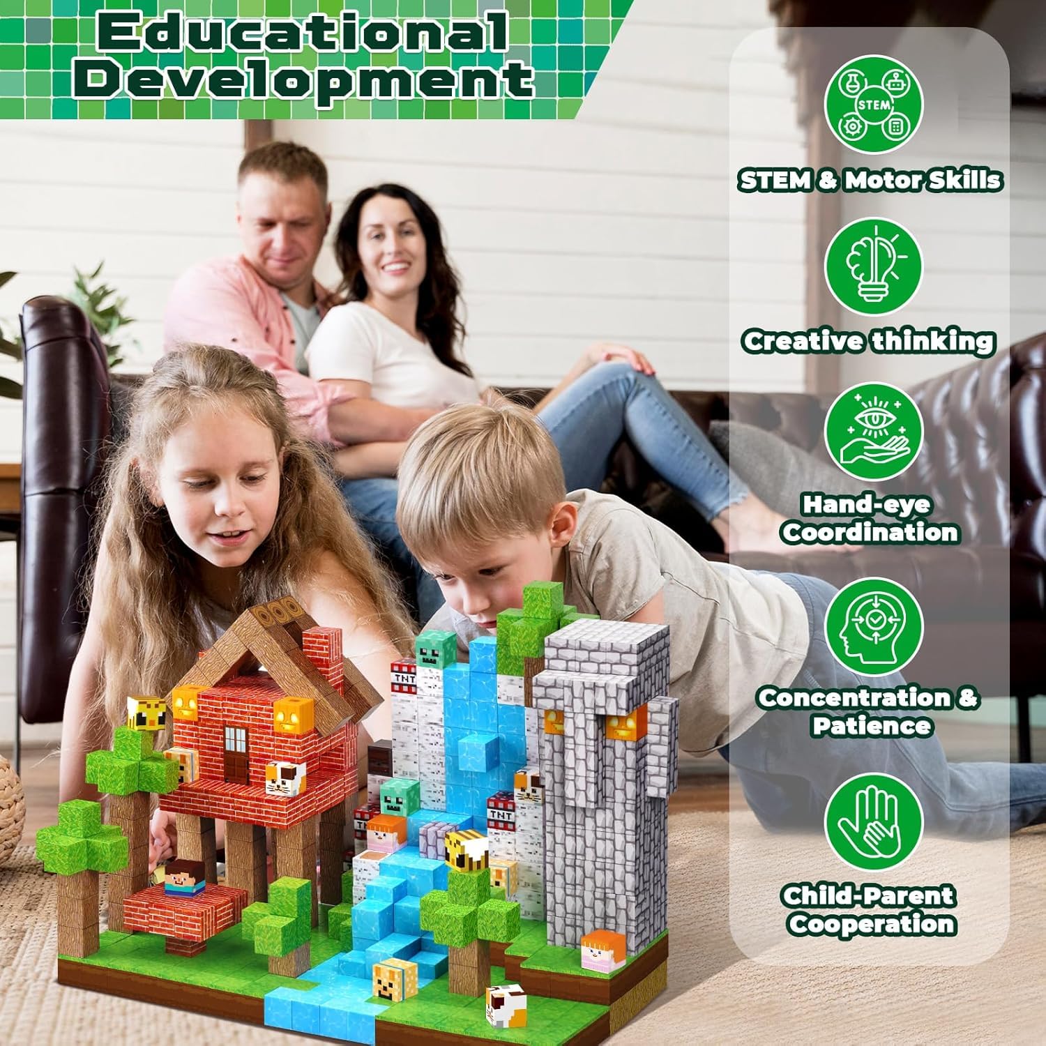 ToyUnited Magnetbausteine »Nightmare« 150 Teile XXL-Set – Kreatives 3D-Bauspielzeug Magnetische Bausteine für Kinder ab 3 | Sicher & STEM-Zertifiziert Geschenke für Kinder - Image 2