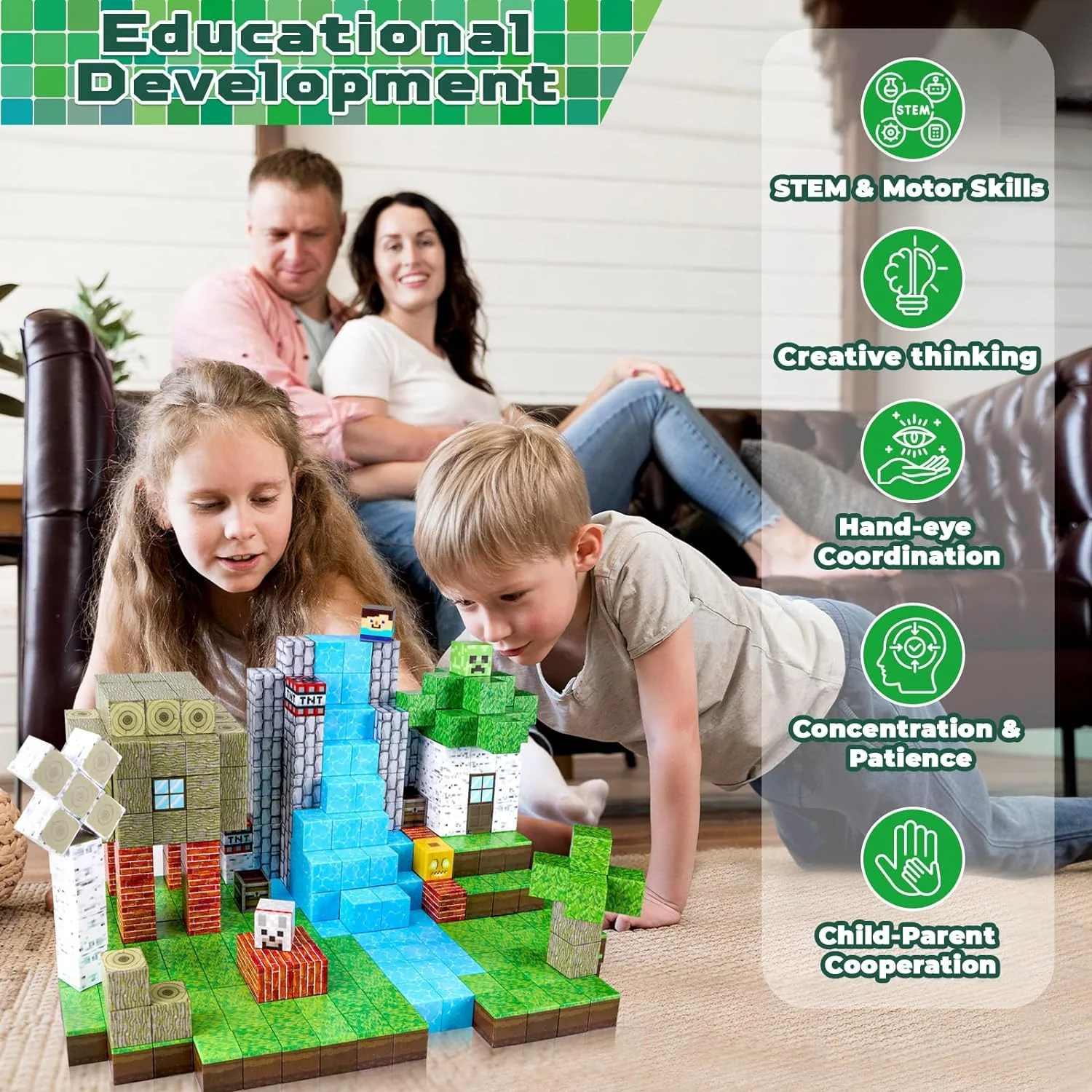 ToyUnited Magnetische Bausteine Magnetblöcke - BAU Deinen Eigenen Zauberwald mit Waldtieren, Elfen & Abenteuern! Kreatives Spielzeug ab 4 5 6 7 Jahren für Jungen & Mädchen - Image 2