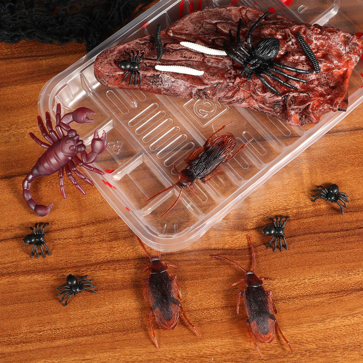 Toyvian Kunststoff Realistische Bugs, 169stücke Teiliges Von Halloween Insekten Deko Für Pranks Und Bildung Simulierte Insektenfiguren Für Halloween Partys Aprilscherz Streich Set Und Kinder Spielen - Image 7