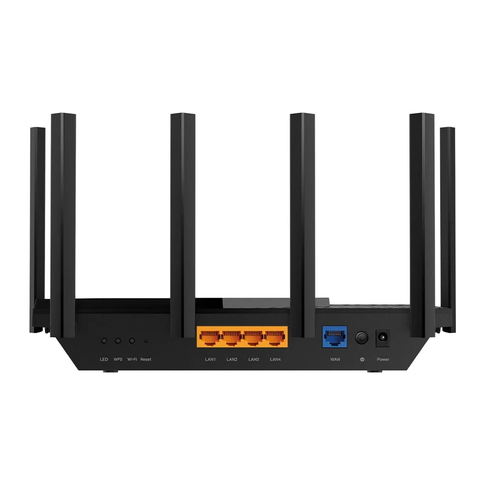 TP-Link Archer AXE75 Wi-Fi 6E WLAN Router (5400 Mbit/s Tri-Band, 4 × Gigabit LAN-Ports, 1 × USB 3.0 Port, WPA3, HomeCare,kompatibel mit Alexa, Tether APP), schwarz - Image 2