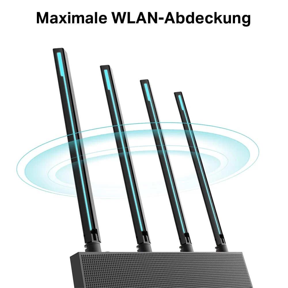 TP-Link Archer C80 Dualband WLAN Router (600 Mbit/s 2,4GHz, 1300Mbit/s 5GHz), 4 Gigabit LAN Ports, Print/Media/FTP Server, Gast-Netzwerk, unterstützt keine DSL-Funktion - Image 2