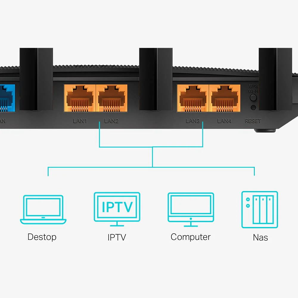 TP-Link Archer C80 Dualband WLAN Router (600 Mbit/s 2,4GHz, 1300Mbit/s 5GHz), 4 Gigabit LAN Ports, Print/Media/FTP Server, Gast-Netzwerk, unterstützt keine DSL-Funktion - Image 3