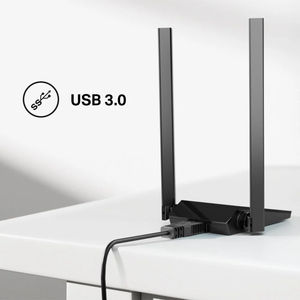 TP-Link Archer TX20U Plus WLAN Stick Für PC, WiFi 6 AX1800 Dual Band, USB 3.0, MU-MIMO, Antennen mit hoher Verstärkung, WPA3-Verschlüsselung, Kompatibel mit Windows 11/10, Schwarz, único - Image 2