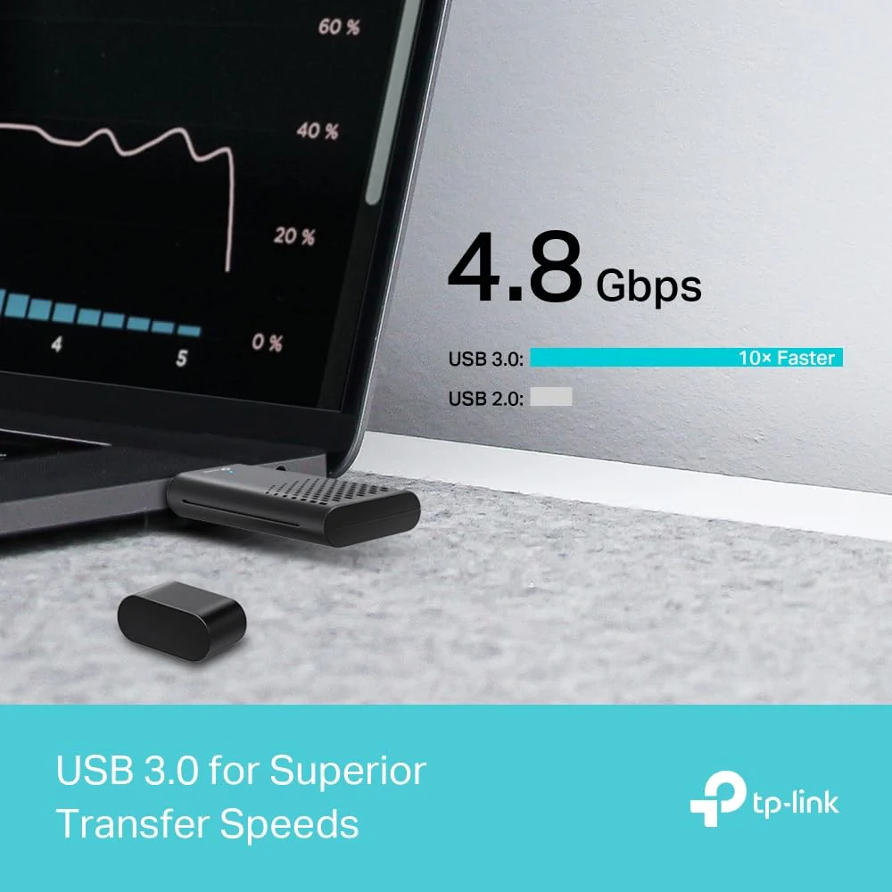 TP-Link Archer TX20U WLAN Stick Für PC, 𝐖𝐢𝐅𝐢 𝟔 AX1800 Dual Band, nur Kompatibel mit Windows 11/10, USB 3.0, MU-MIMO, OFDMA, WPA3-Verschlüsselung - Image 5