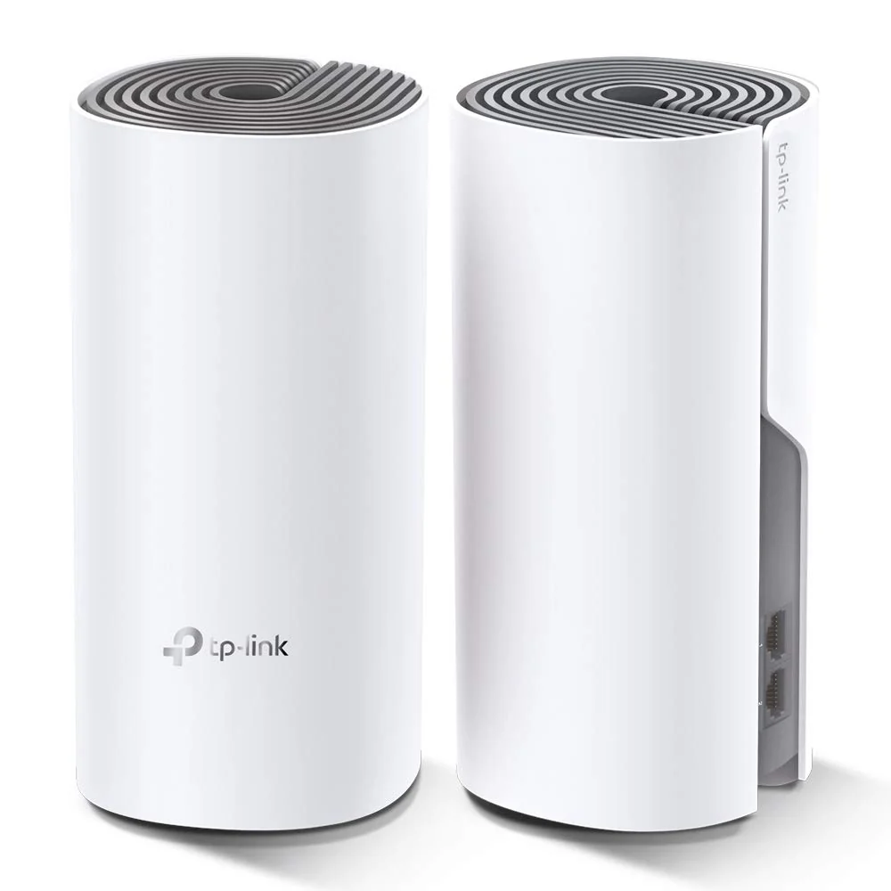 TP-Link Deco E4 Mesh WLAN Set (2er Pack), AC1200 Dual Band Router & Repeater (Reichweite bis zu 260m², ideal für große Häuser mit mehreren Geräten, 4x 100Mbit/s Ports) weiß - Image 2