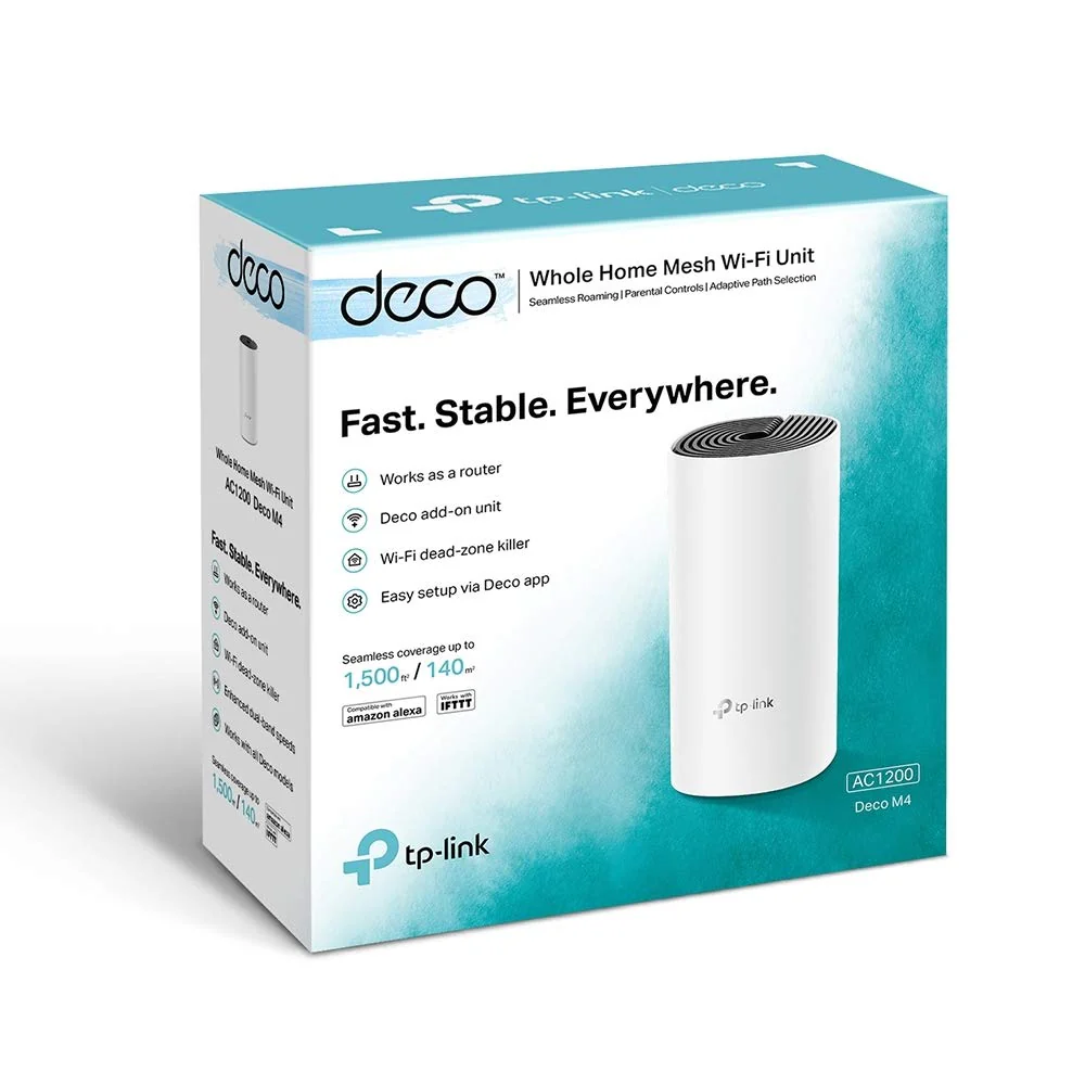 TP-Link Deco M4 Mesh WLAN Set (1er Pack), AC1200 Dual Band Router & Repeater, 2x Gigabit Ports, Zusatzeinheit, empfohlen für Häuser mit 1-2 Schlafzimmern, Umfassender Jugendschutz - Image 5