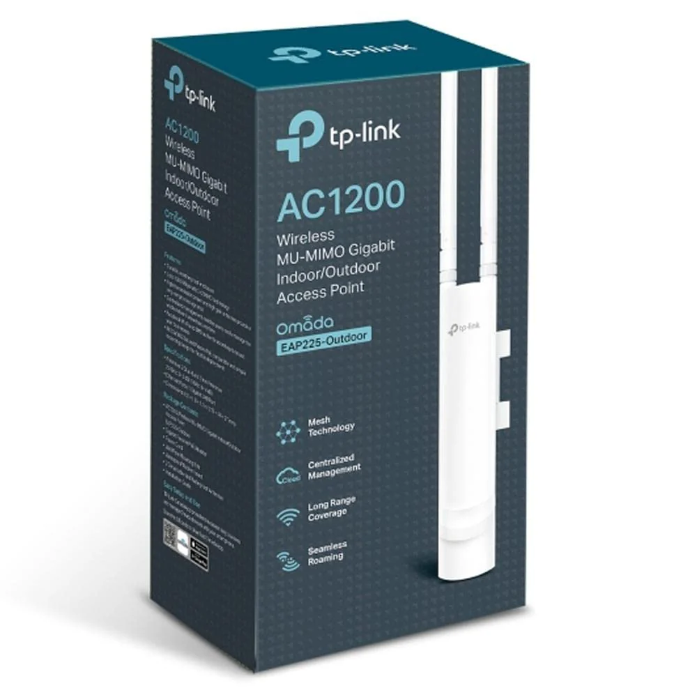 TP-Link EAP225-Outdoor Dualband Gigabit Outdoor WLAN Access Point (300Mbit/s 2,4GHz, 867Mbit/s 5Ghz, 802.3af/at, Omada SDN, IP65 wetterfest für Außenumgebung) weiß - Image 4