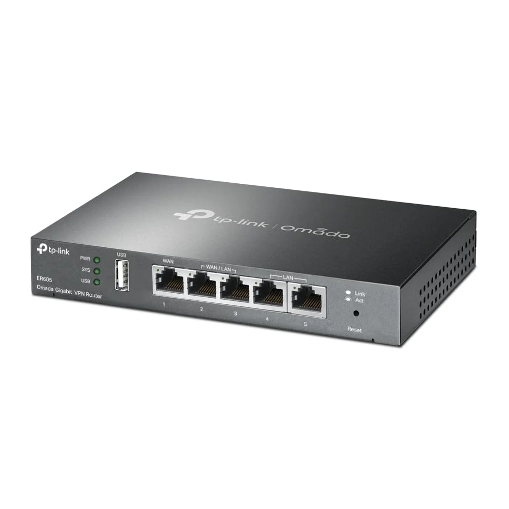 TP-LINK ER605 5 Port Dual/Multiple WAN VPN Router(bis zu 4 Gigabit WAN Ports, hochsicheres, Omada SDN, zentrales Management, intelligente Überwachung, Firewall) schwarz, ideal für Büronetzwerk - Image 5