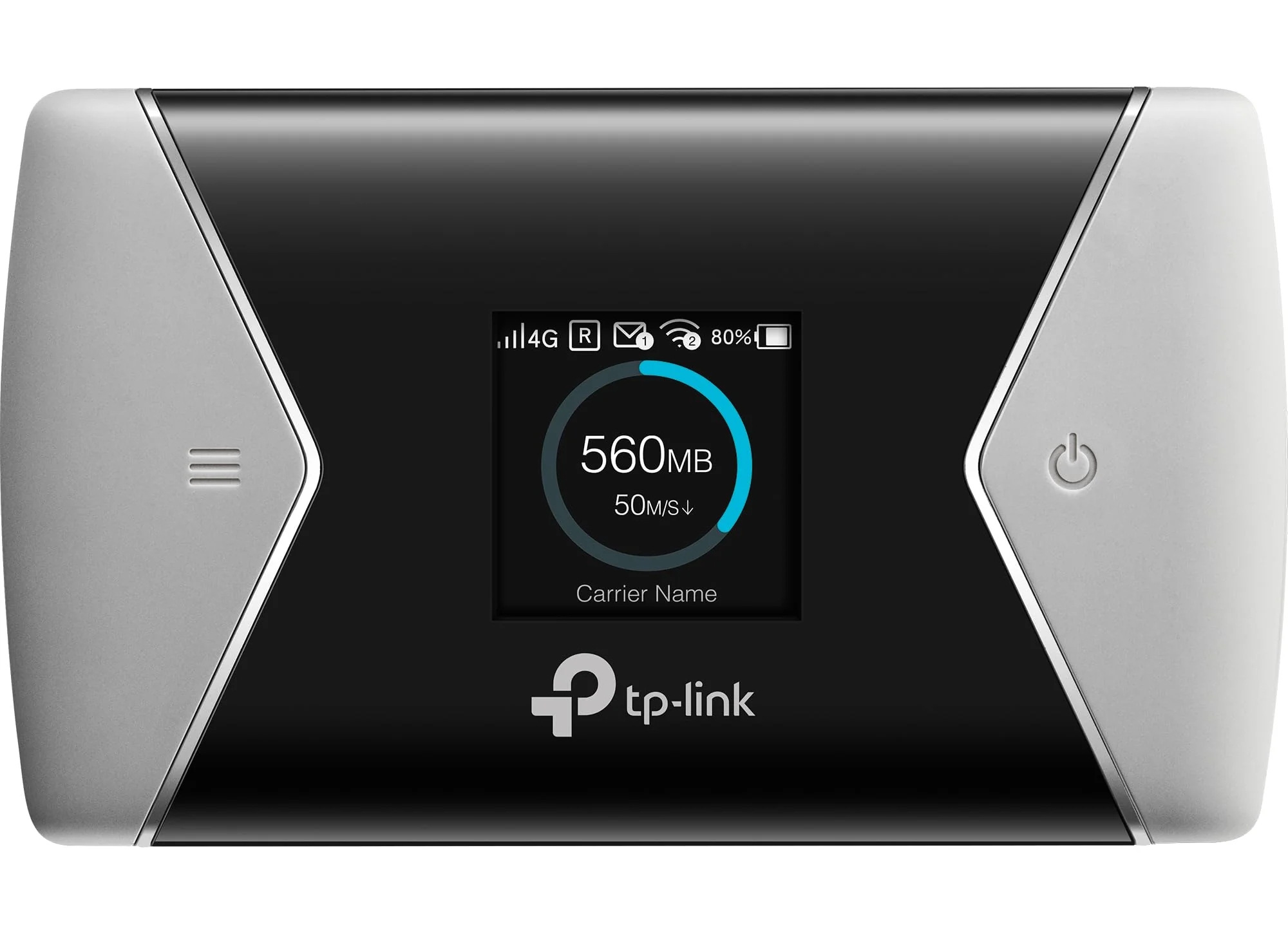 TP-Link M7650 mobiler WLAN Router (4G/LTE bis zu 600Mbit/s Download/ 50Mbit/s Upload, Hotspot, Cat11, 3000mAh Akku, LCD Display, kompatibel mit allen europäischen SIM Karten) schwarz/silber - Image 2