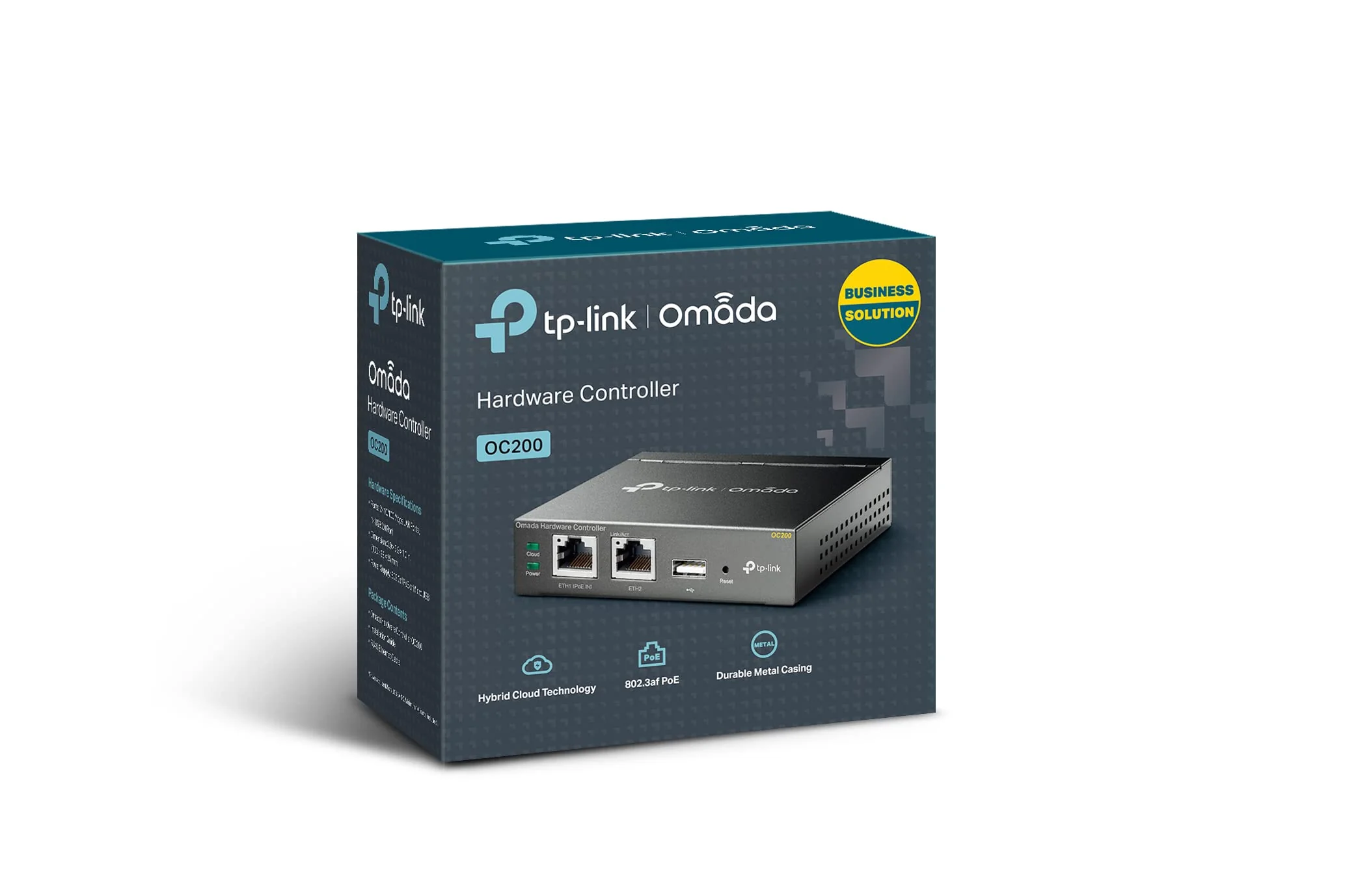 TP-Link OC200 Omada Hybrid PoE Hardware Controller für EAP Serie, USB Port für automatisches Backup, Cloud-Dienst, mobile APP, Plug and Play, Metallgehäuse, grau metallic - Image 3