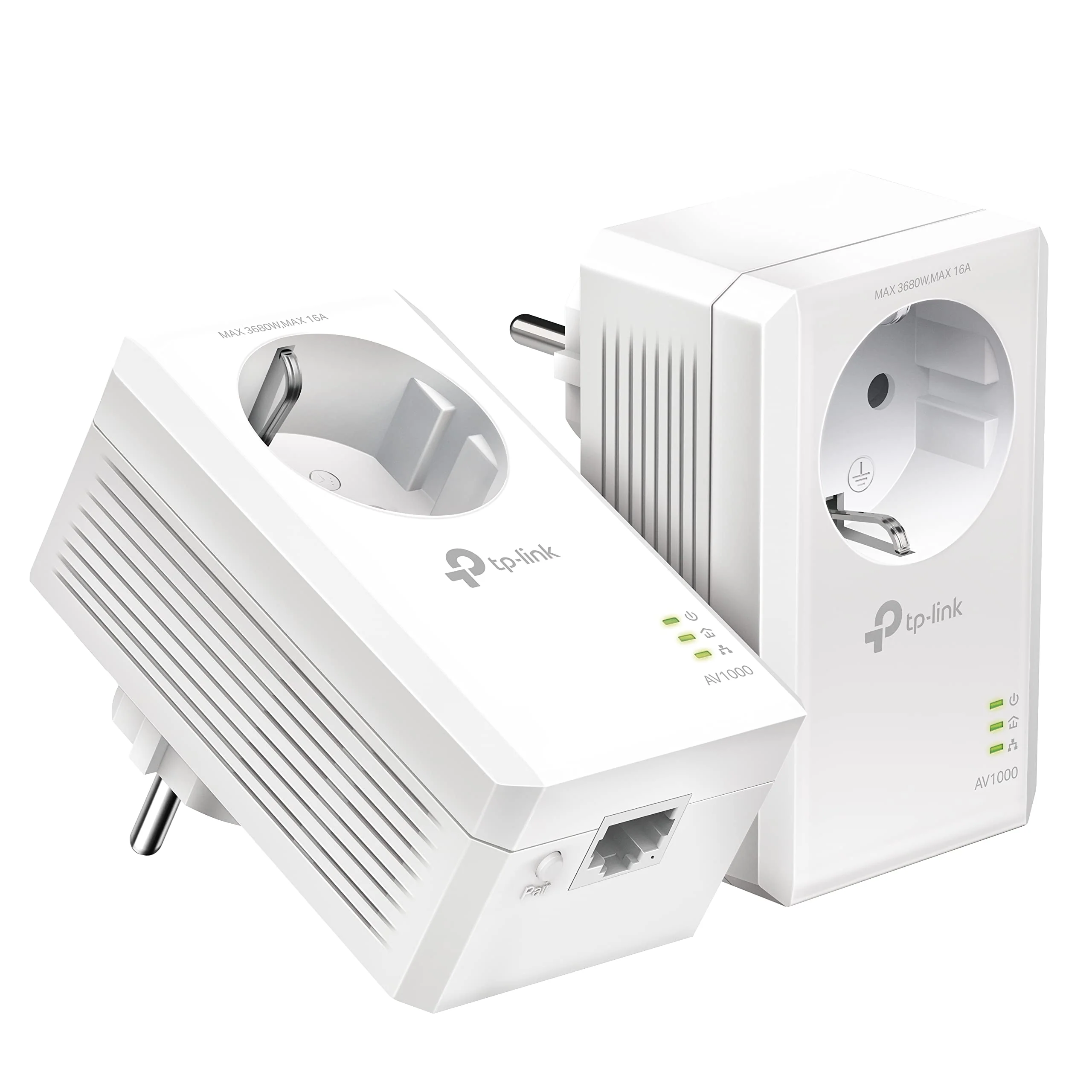 TP-Link Powerline Adapter Set TL-PA7017P KIT(1000Mbit/s, mit Steckdose, Gigabit-Port, Plug&Play, Kompatibel mit allen HomePlug AV/AV2 Powerline Adaptern, Ideal für Media-Streaming) - Image 3