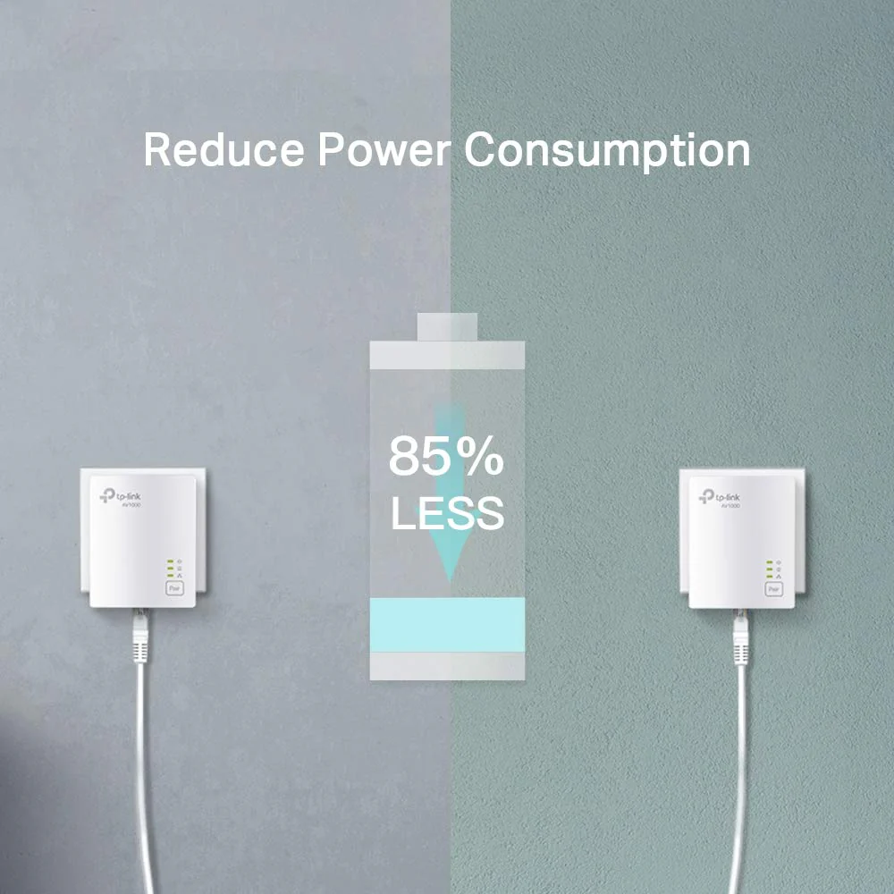 TP-Link Powerline Adapter Set TL-PA717 KIT(1000Mbit/s, Gigabit-Port, Plug&Play, Kompatibel mit Allen HomePlug AV/AV2 Powerline Adaptern, Ideal für Media-Streaming - Image 4