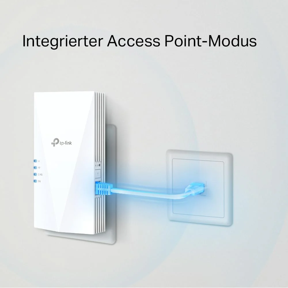 TP-Link RE700X WiFi 6 WLAN Verstärker Repeater AX3000, Dualband 2402MBit/s 5GHz + 574MBit/s 2,4GHz, MU-MIMO, Gigabit Port, empfohlen mit WiFi 6 Router, ideal für Apartments - Image 3
