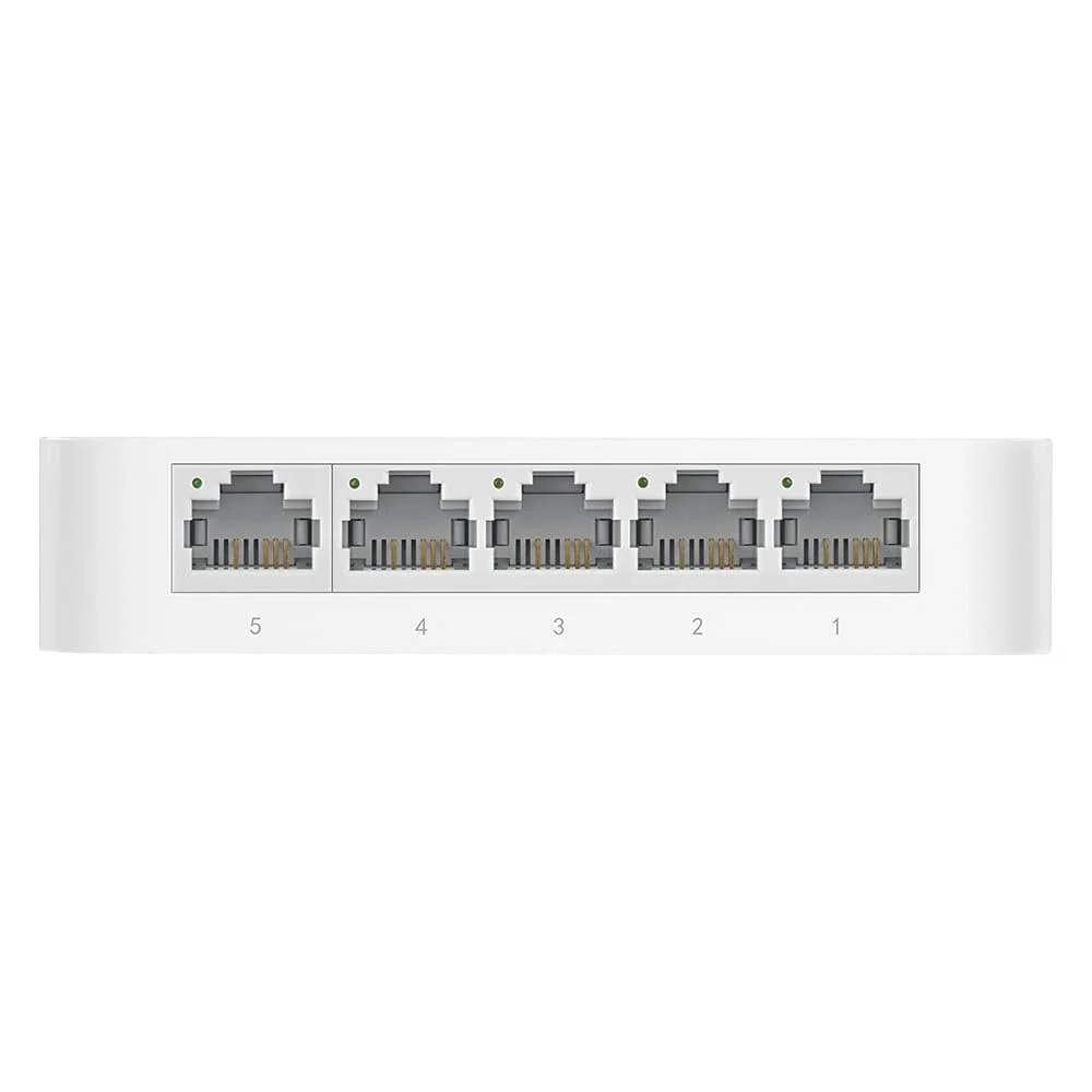 TP-Link TL-SF1005D 5-Port Fast Ethernet-/Netzwerk-/LAN Switch (10/100Mbit/s, automatische Geschwindigkeits- und Duplexanpassung, Plug-und-Play, Auto-MDI/MDIX, lüfterlos) weiß (Packung mit 2)