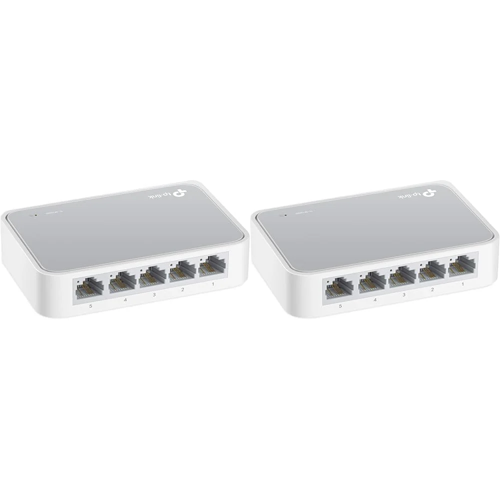 TP-Link TL-SF1005D 5-Port Fast Ethernet-/Netzwerk-/LAN Switch (10/100Mbit/s, automatische Geschwindigkeits- und Duplexanpassung, Plug-und-Play, Auto-MDI/MDIX, lüfterlos) weiß (Packung mit 2) - Image 8