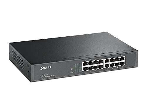 TP-LINK TL-SF1016DS 16 Port Netzwerk Switch (lüfterloses Passivkühlkonzept) - Image 4