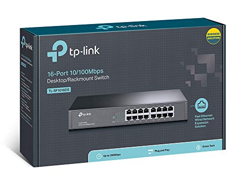 TP-LINK TL-SF1016DS 16 Port Netzwerk Switch (lüfterloses Passivkühlkonzept) - Image 8