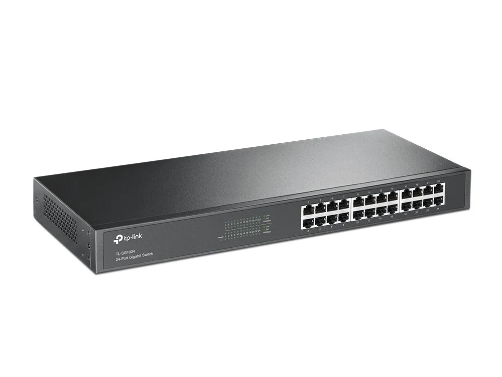 TP-Link TL-SG1024 24 Port Gigabit Netzwerk Switch ( 19 Zoll Rack-Montage, 24*RJ-45 LAN Ports, Metallgehäuse, , unmanaged, Plug-und-Play, Lifetime-Garantie)schwarz - Image 2