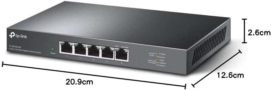 TP-Link TL-SG105-M2 5× 2.5-Gigabit ports Ethernet LAN Switch(Plug-and-Play,Metallgehäuse, QoS, IGMP-Snooping, Ideal für 2.5G NAS, Server, Gaming-Computer, WiFi 6 AP, 4K-Video)schwarz - Image 6