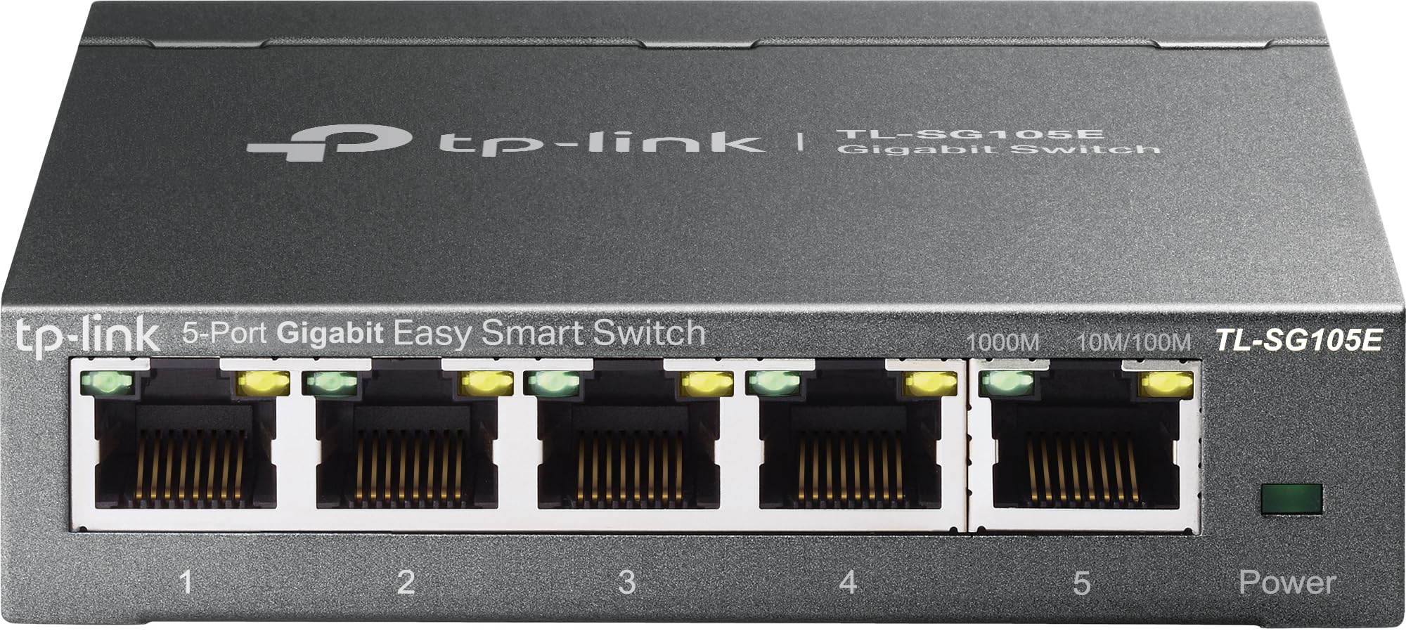 TP-Link TL-SG105E 5-Ports Gigabit Easy Smart Managed Netzwerk Switch(Plug-and-Play,Metallgehäuse, QoS, IGMP-Snooping,LAN Verteiler, zentrales Management, energieeffizient)schwarz metallic - Image 2