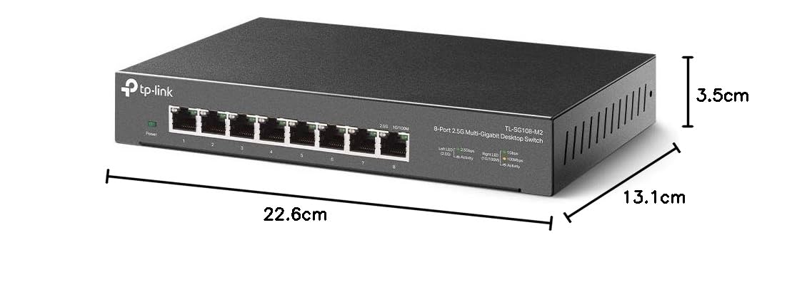 TP-Link TL-SG108-M2 8× 2.5-Gigabit ports Ethernet LAN Switch(Plug-and-Play,Metallgehäuse, QoS, IGMP-Snooping, Ideal für 2.5G NAS, Server, Gaming-Computer, WiFi 6 AP, 4K-Video)schwarz - Image 10