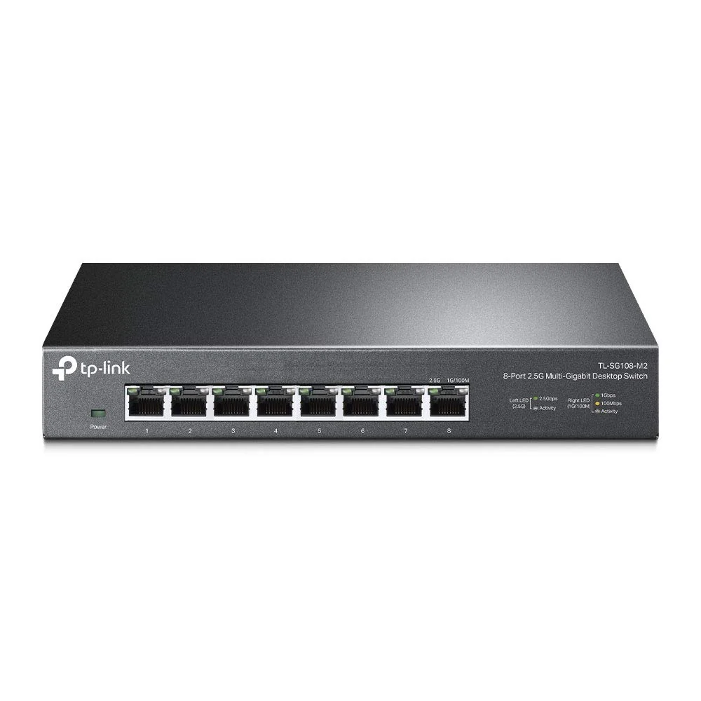 TP-Link TL-SG108-M2 8× 2.5-Gigabit ports Ethernet LAN Switch(Plug-and-Play,Metallgehäuse, QoS, IGMP-Snooping, Ideal für 2.5G NAS, Server, Gaming-Computer, WiFi 6 AP, 4K-Video)schwarz - Image 8
